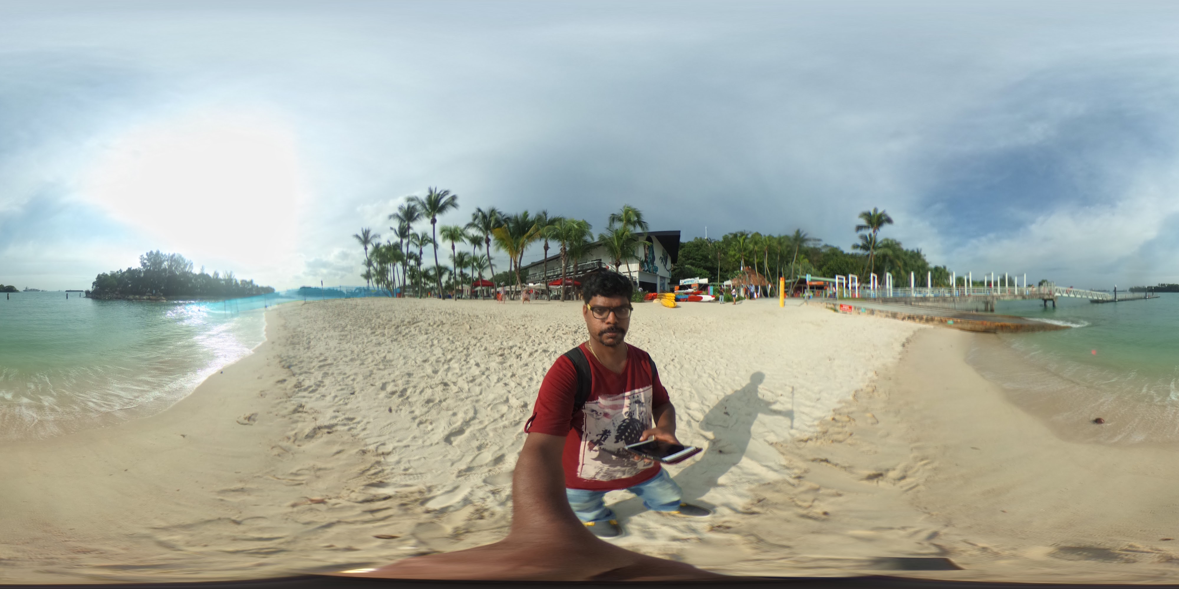 Beach Luge with Tropical Background