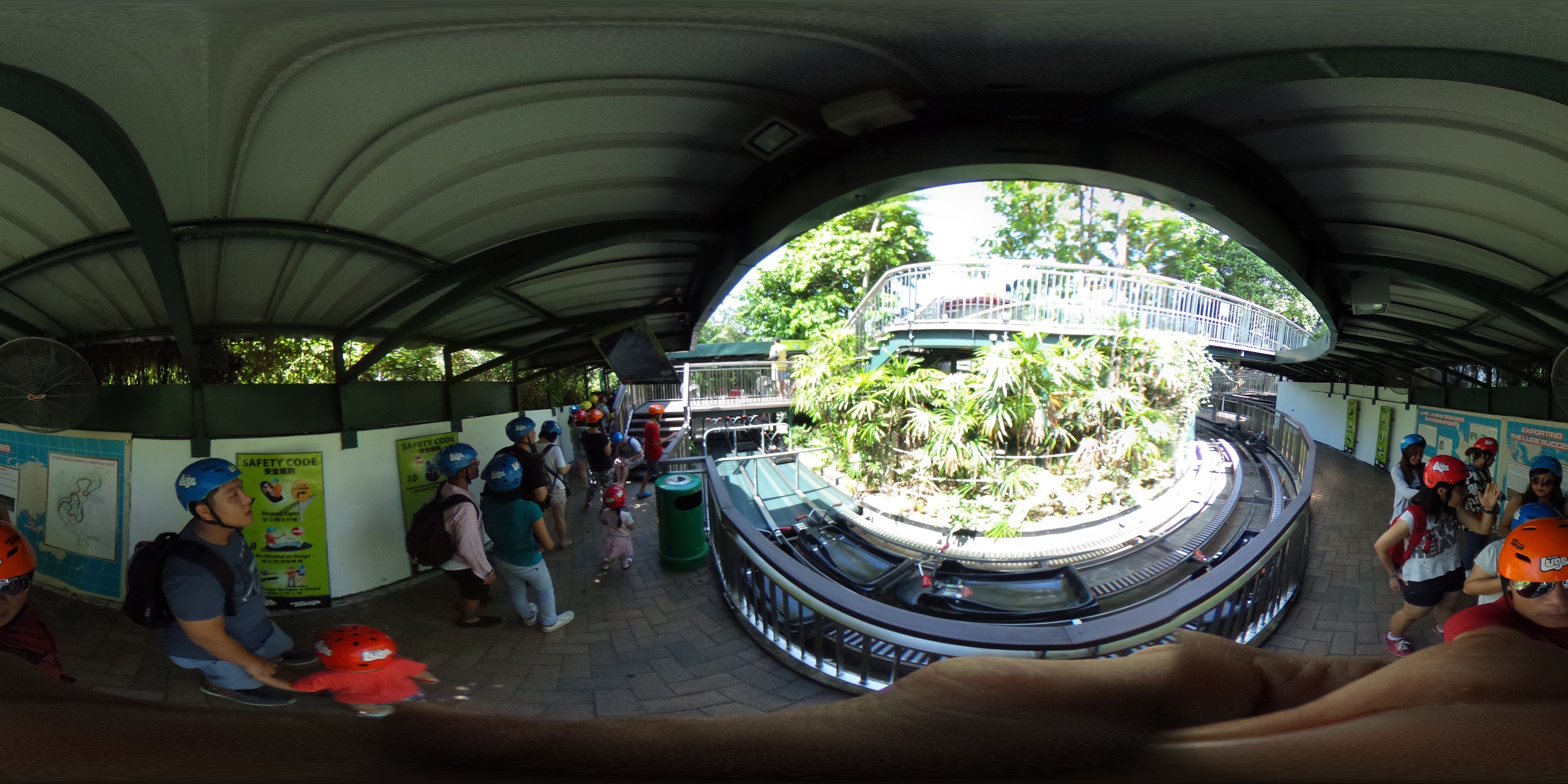 Exciting Group Awaits Rollercoaster Ride