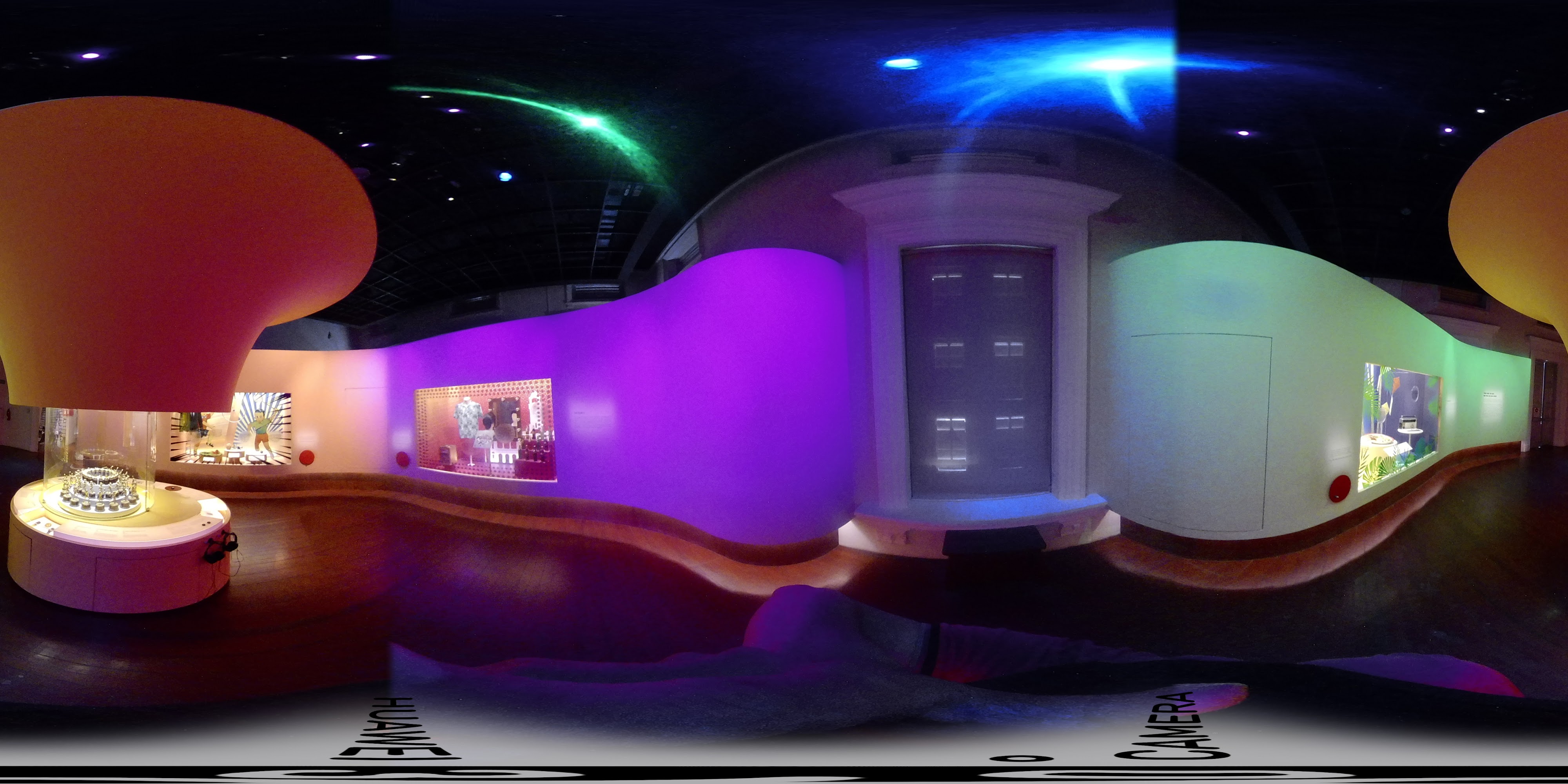 Futuristic Curved Colorful Exhibits
