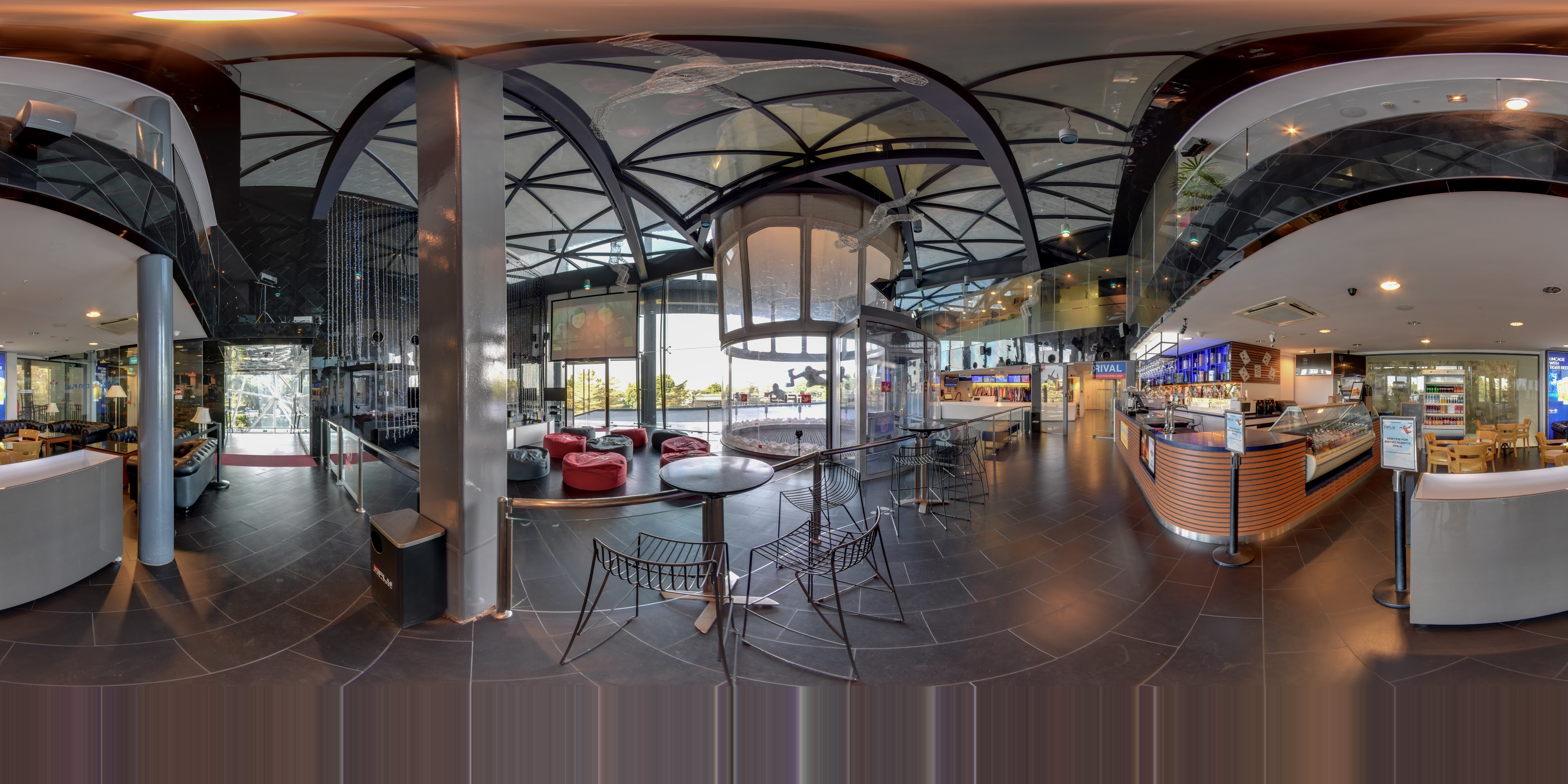 Indoor Skydiving Lounge Area