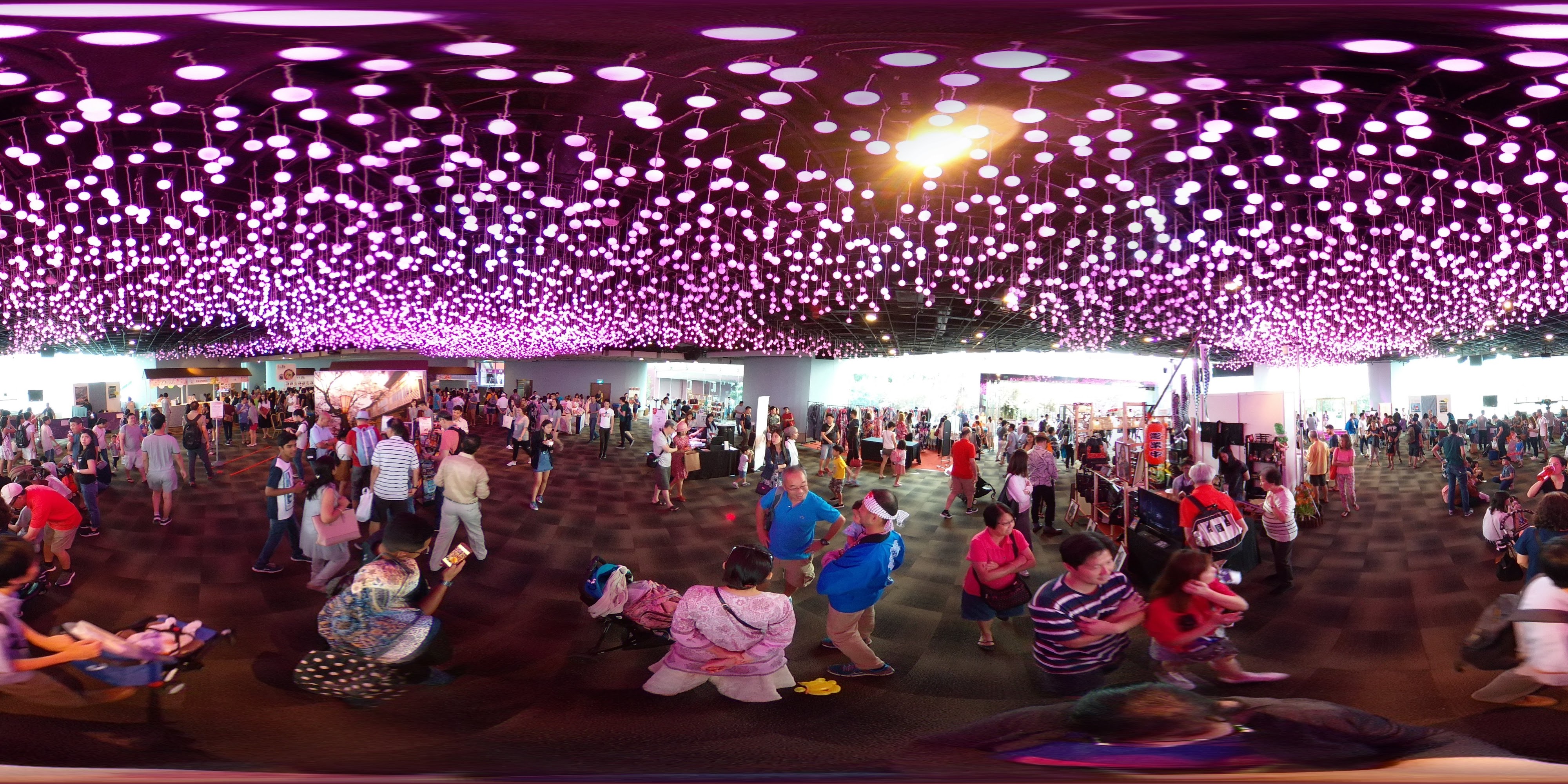 Vibrant Indoor Light Festival Scene