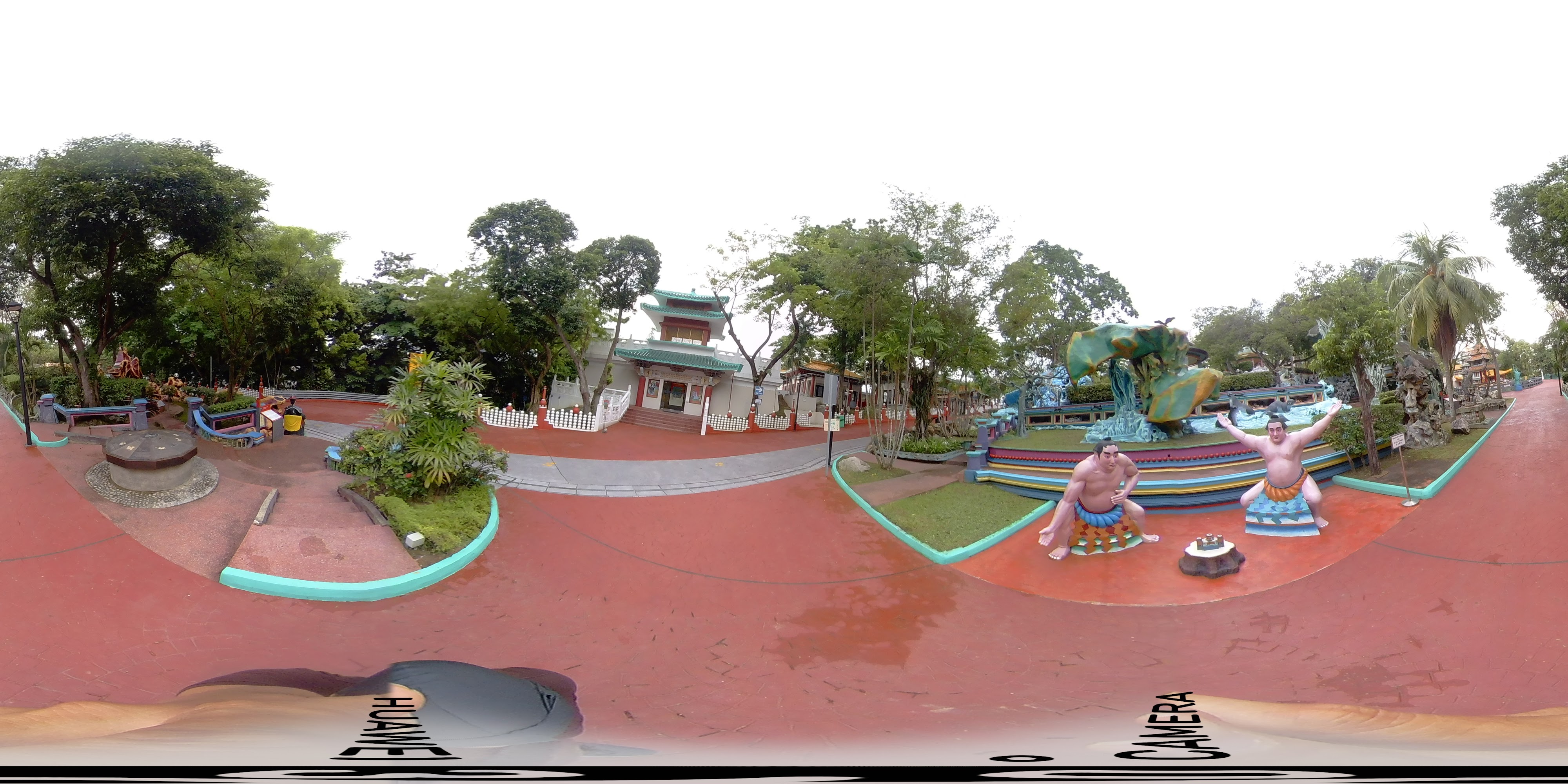 Asian Cultural Theme Park Scenes.