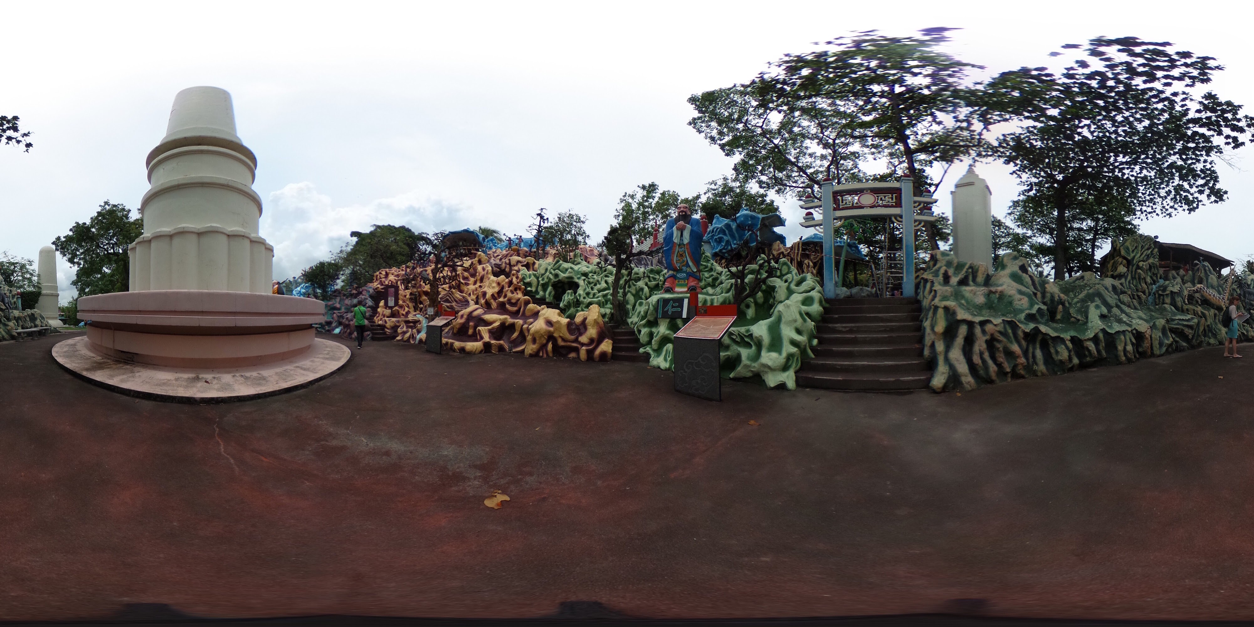 Colorful Statues and Pillars