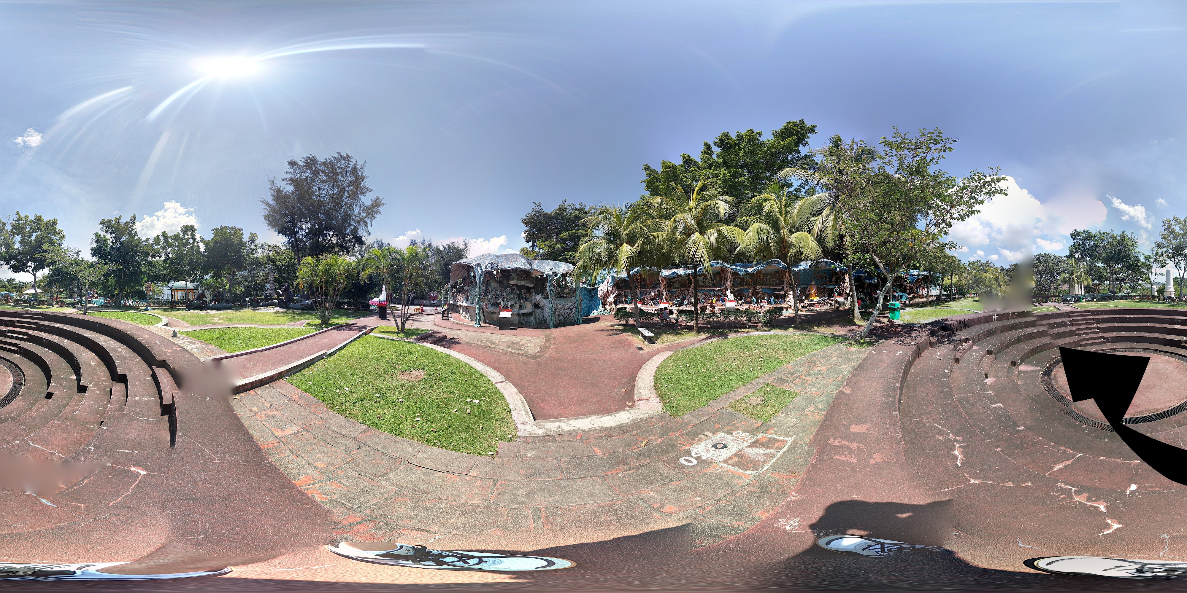 Colorful Mythological Sculptures Area