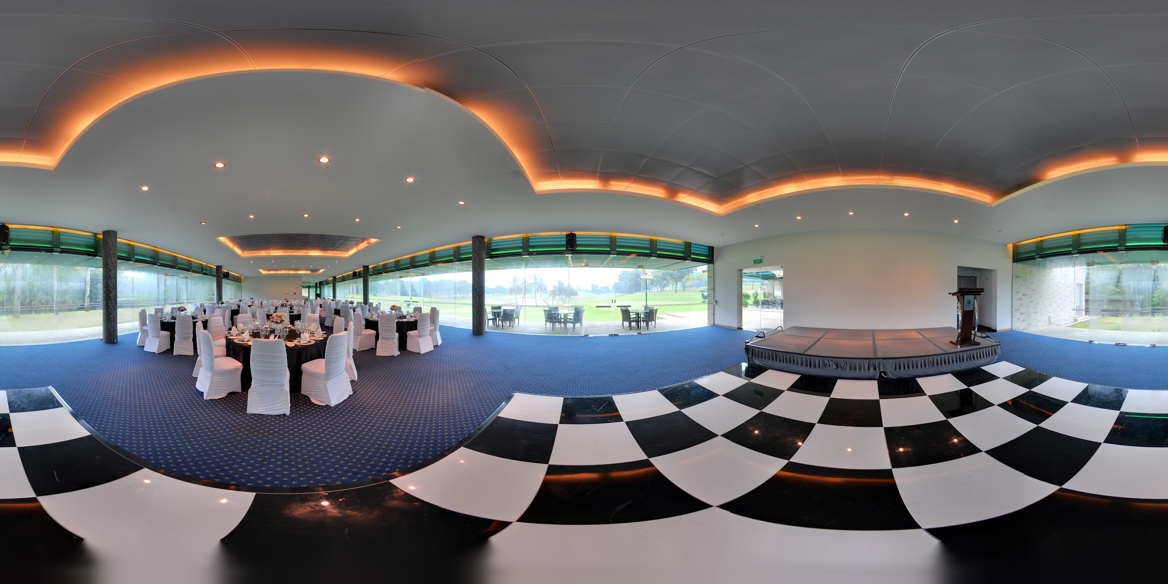 Elegant Ballroom Interior Setup