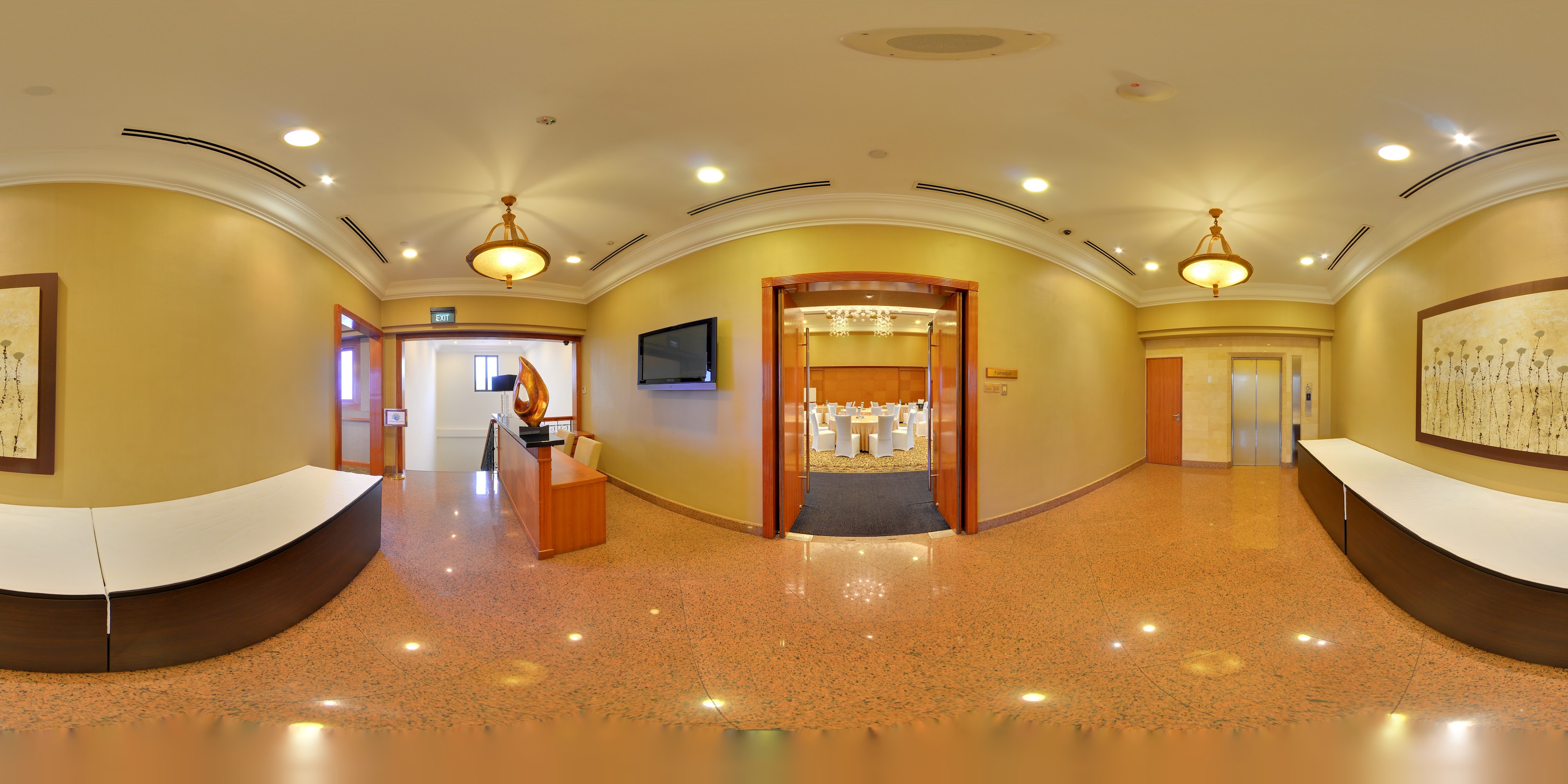 Elegant Club Lobby Entrance