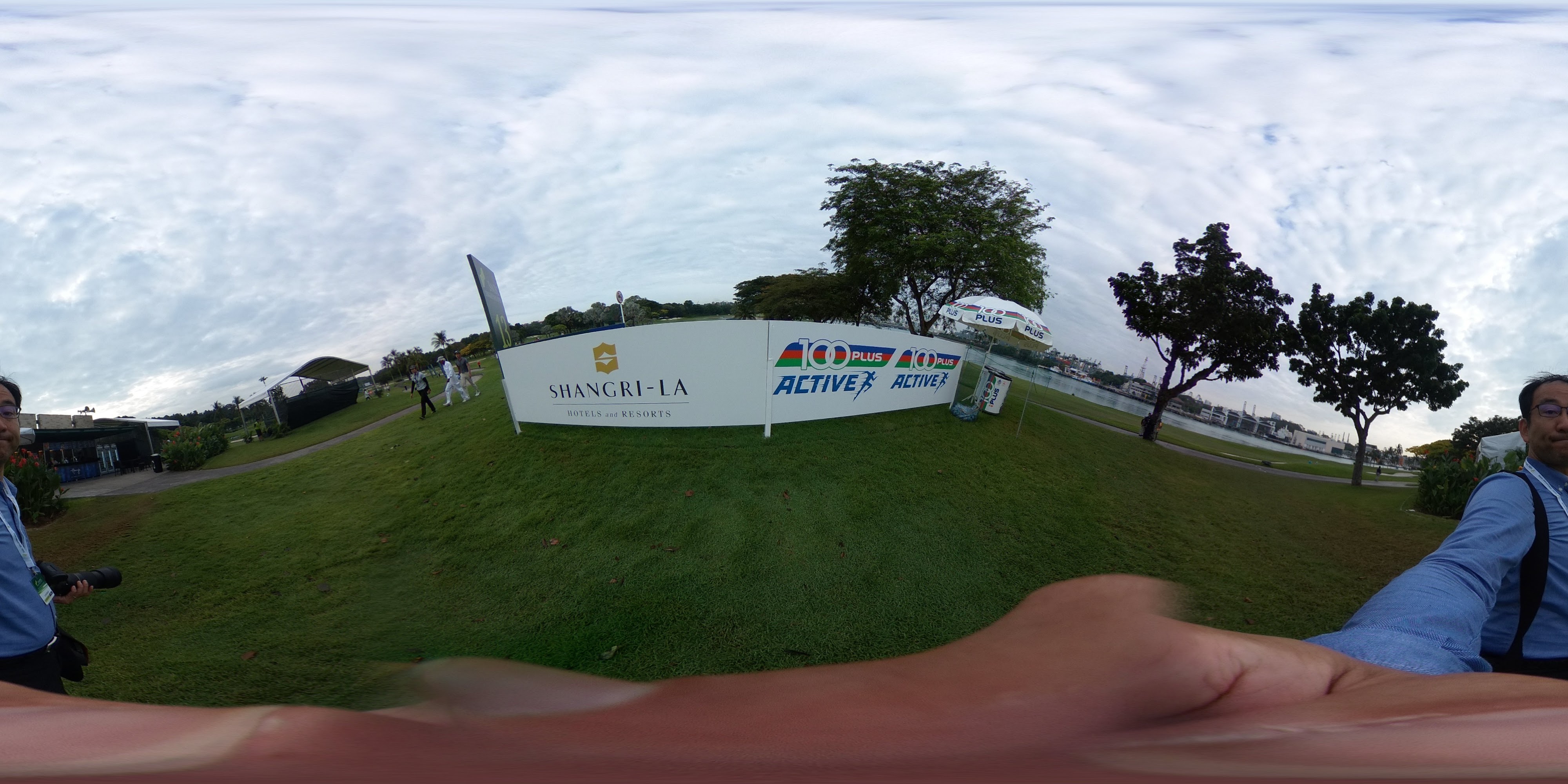 Vibrant Green Hillside Sports Event