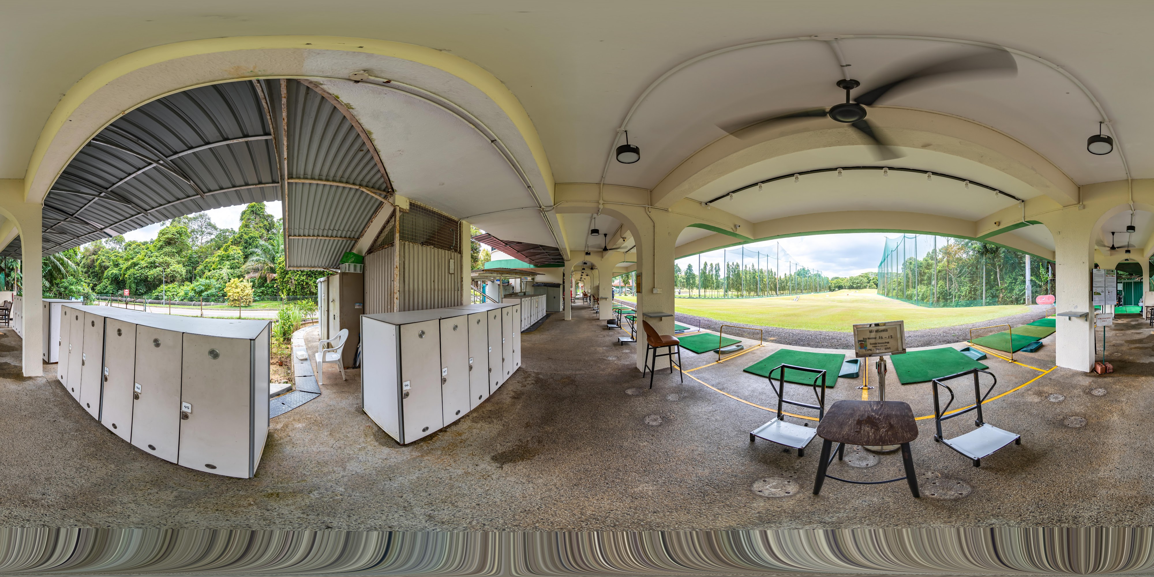 Covered Diving Range Front View