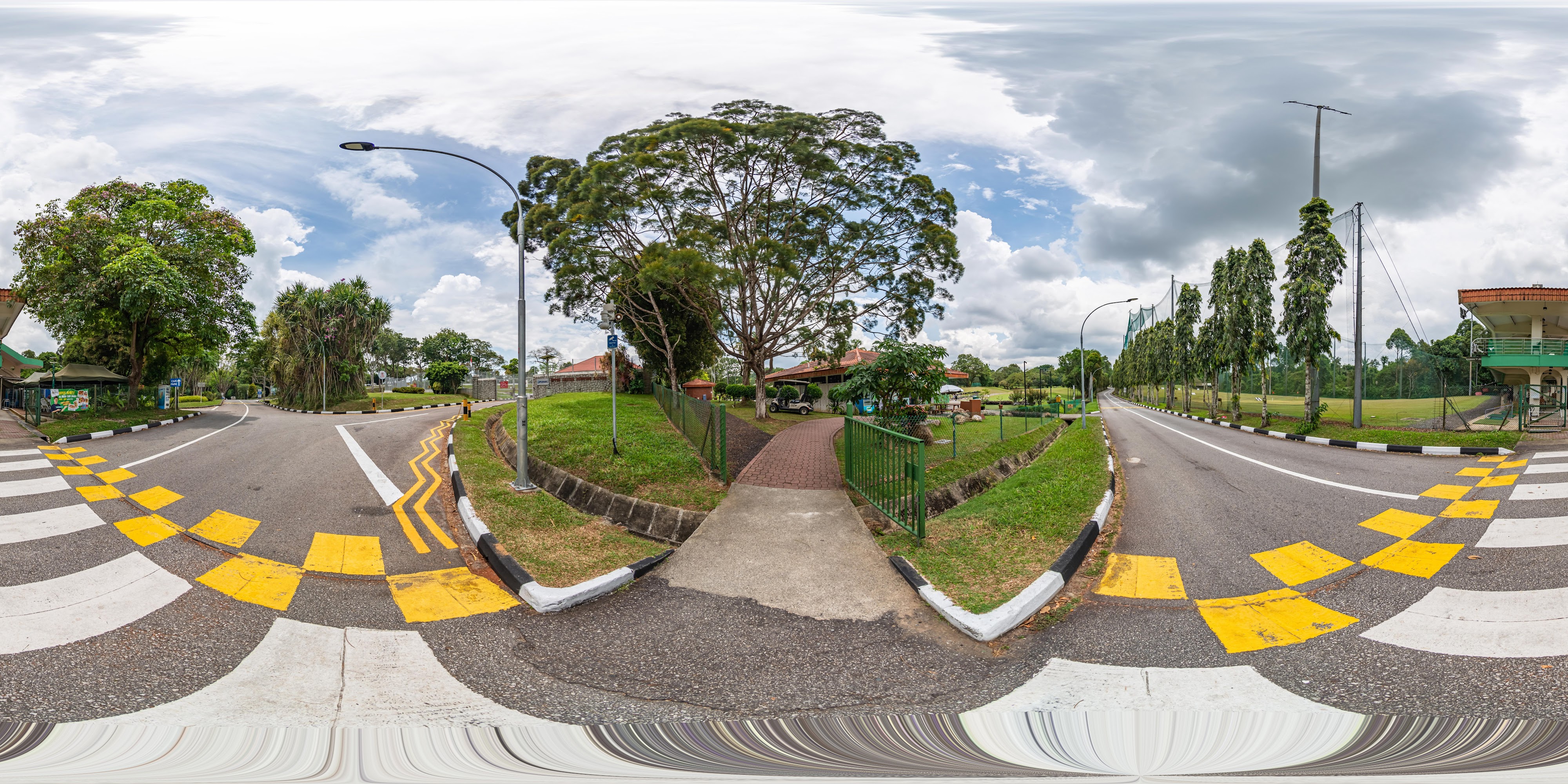 Vibrant Golf Course Roads and Paths