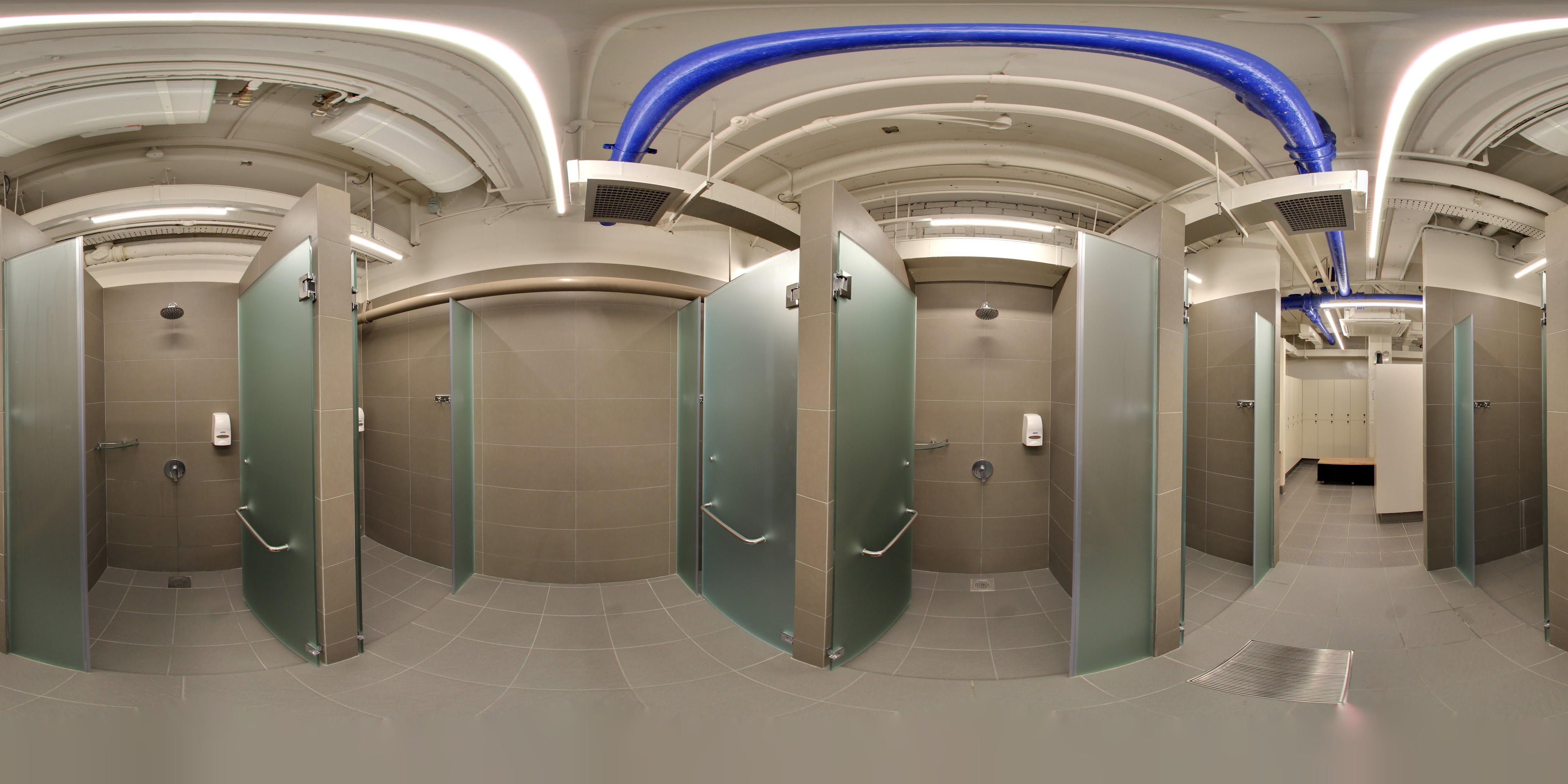 Modern Gym Shower Facility