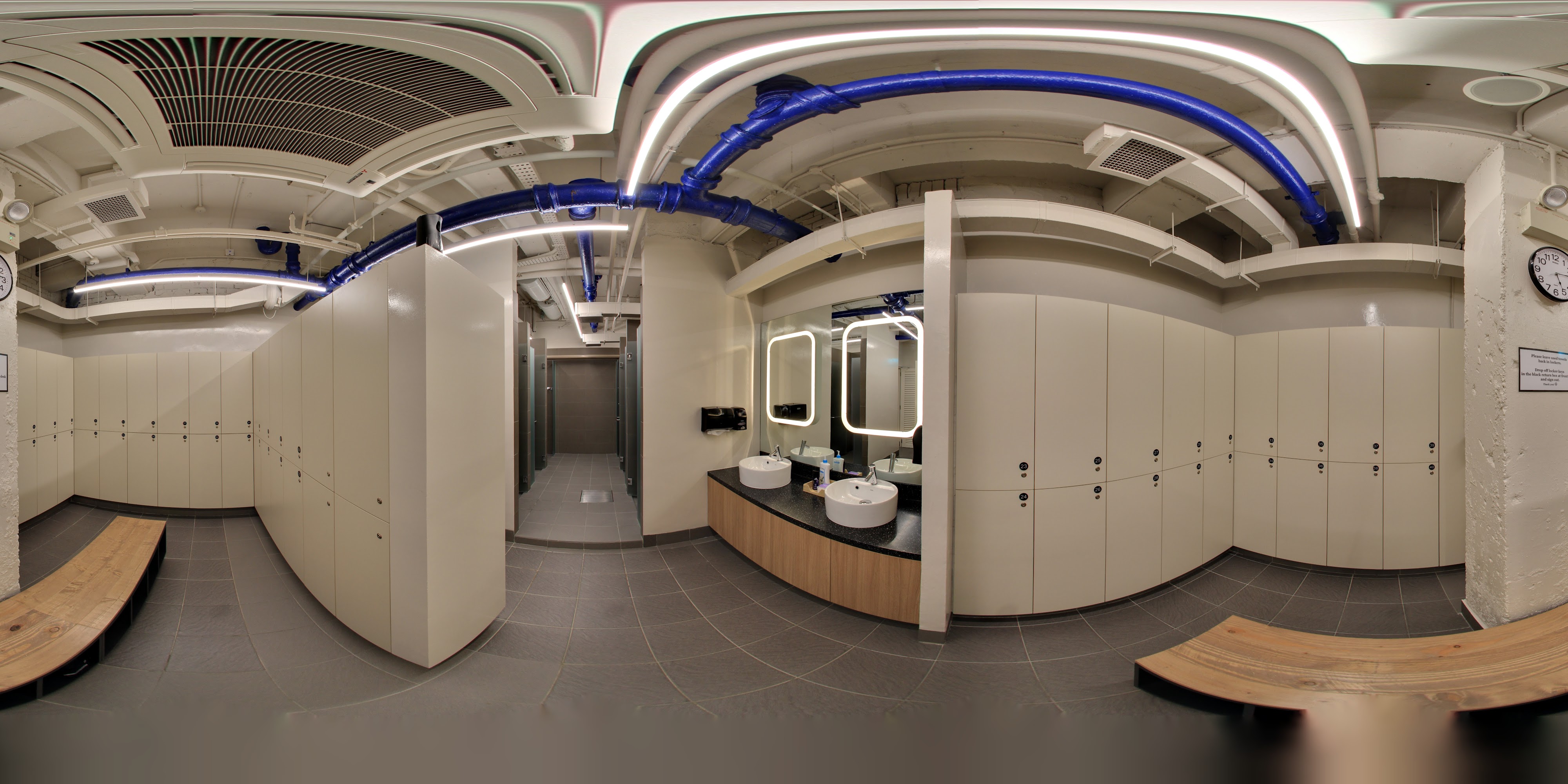 Modern Gym Changing Facility