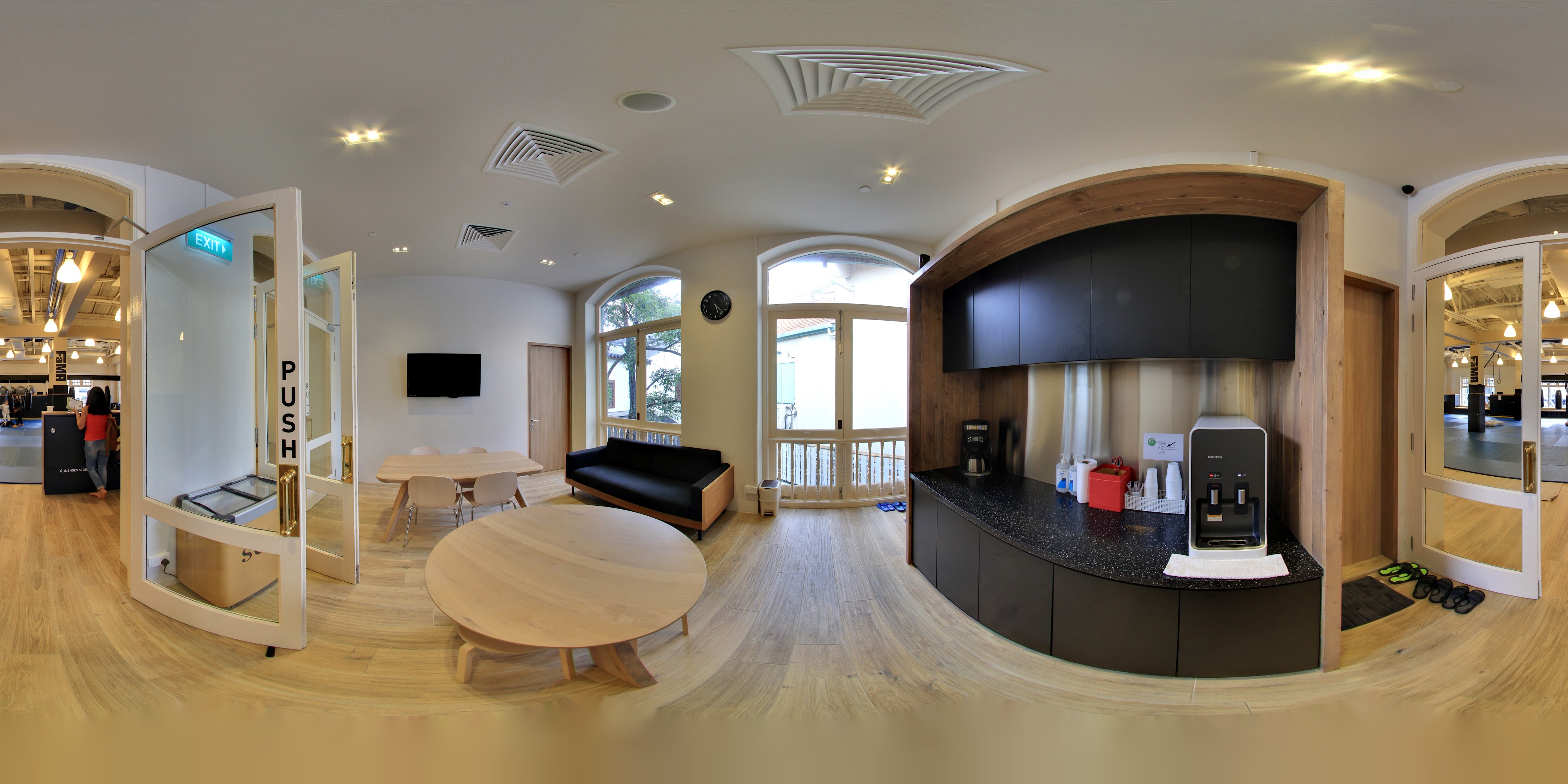 Fitness Center Lounge and Kitchen