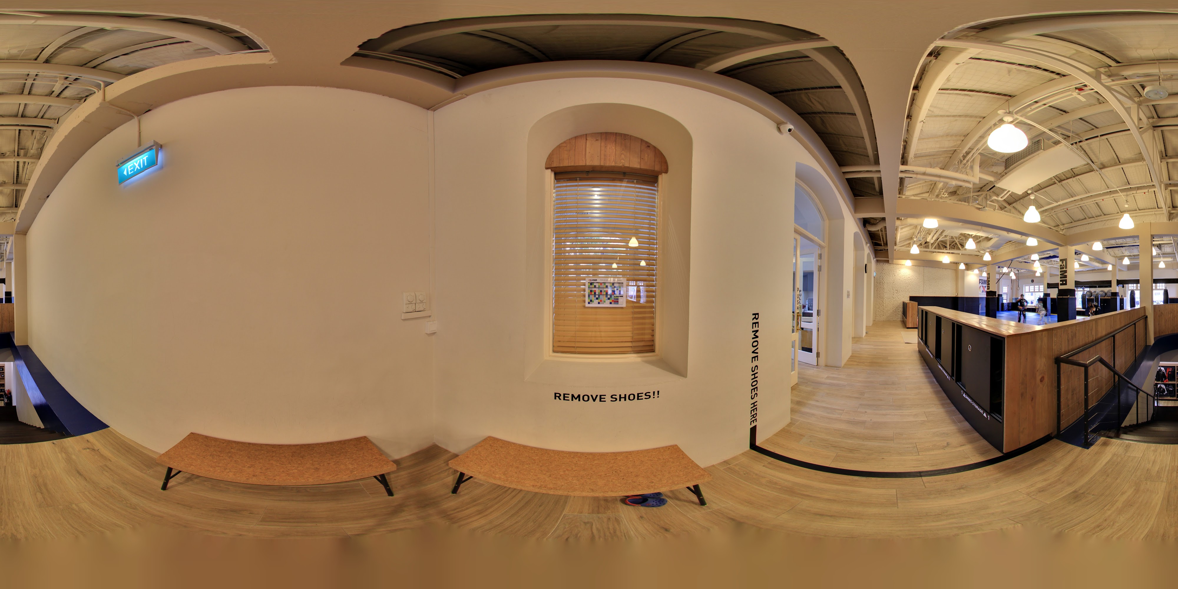 Fitness Class Shoe Removal Entrance