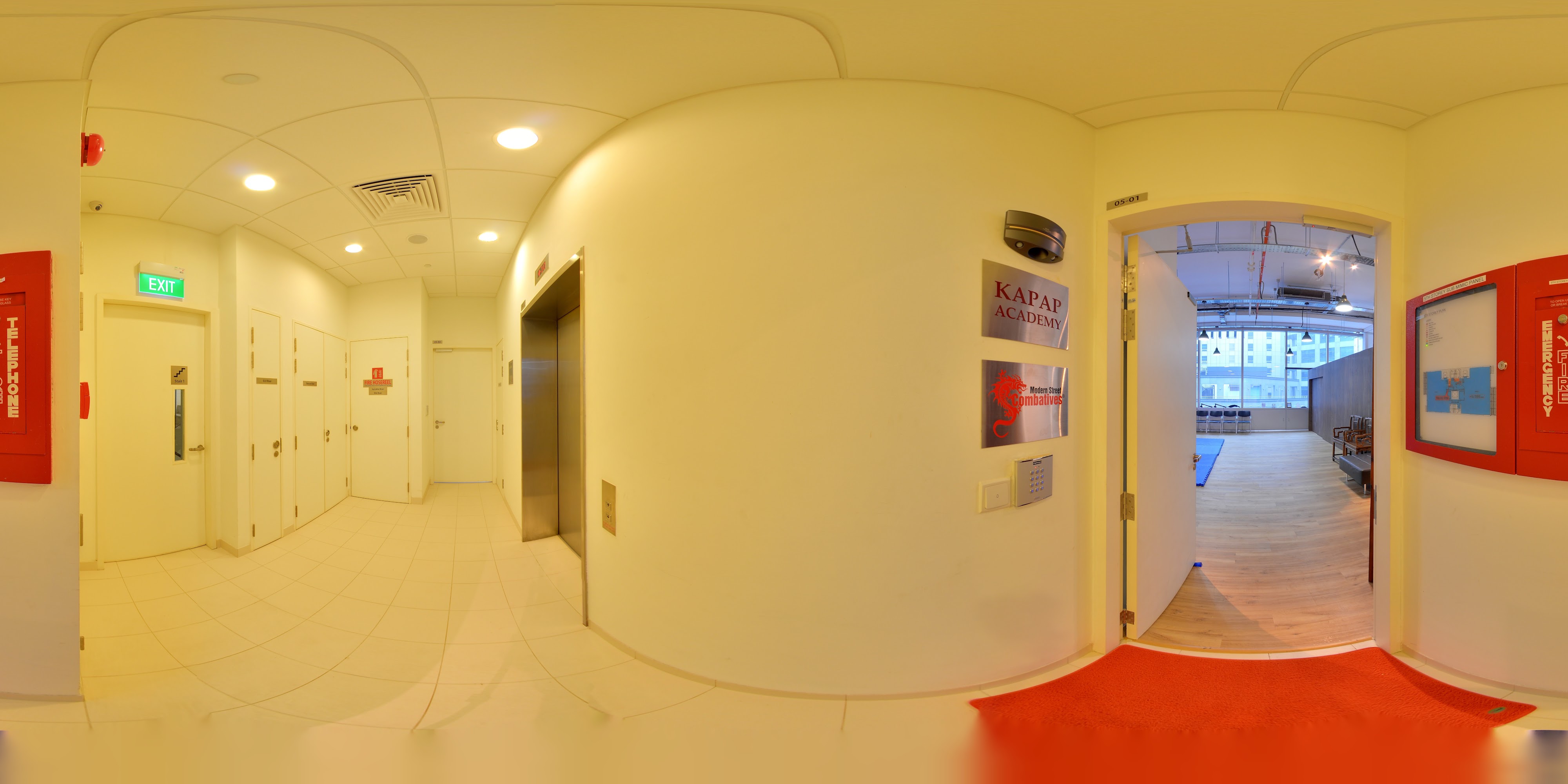 Martial Arts Training Hallway