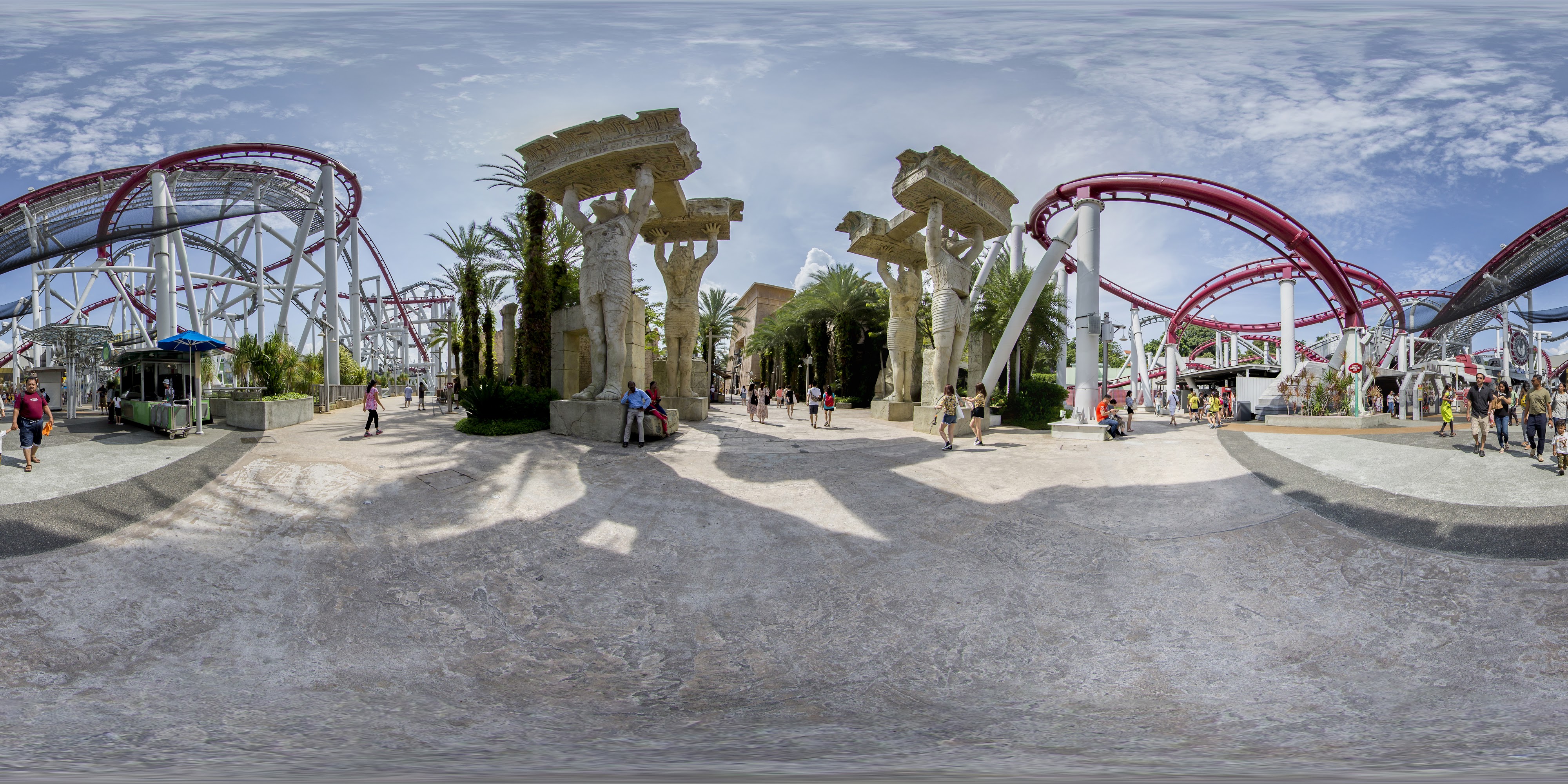 Thrilling Roller Coaster Entrance