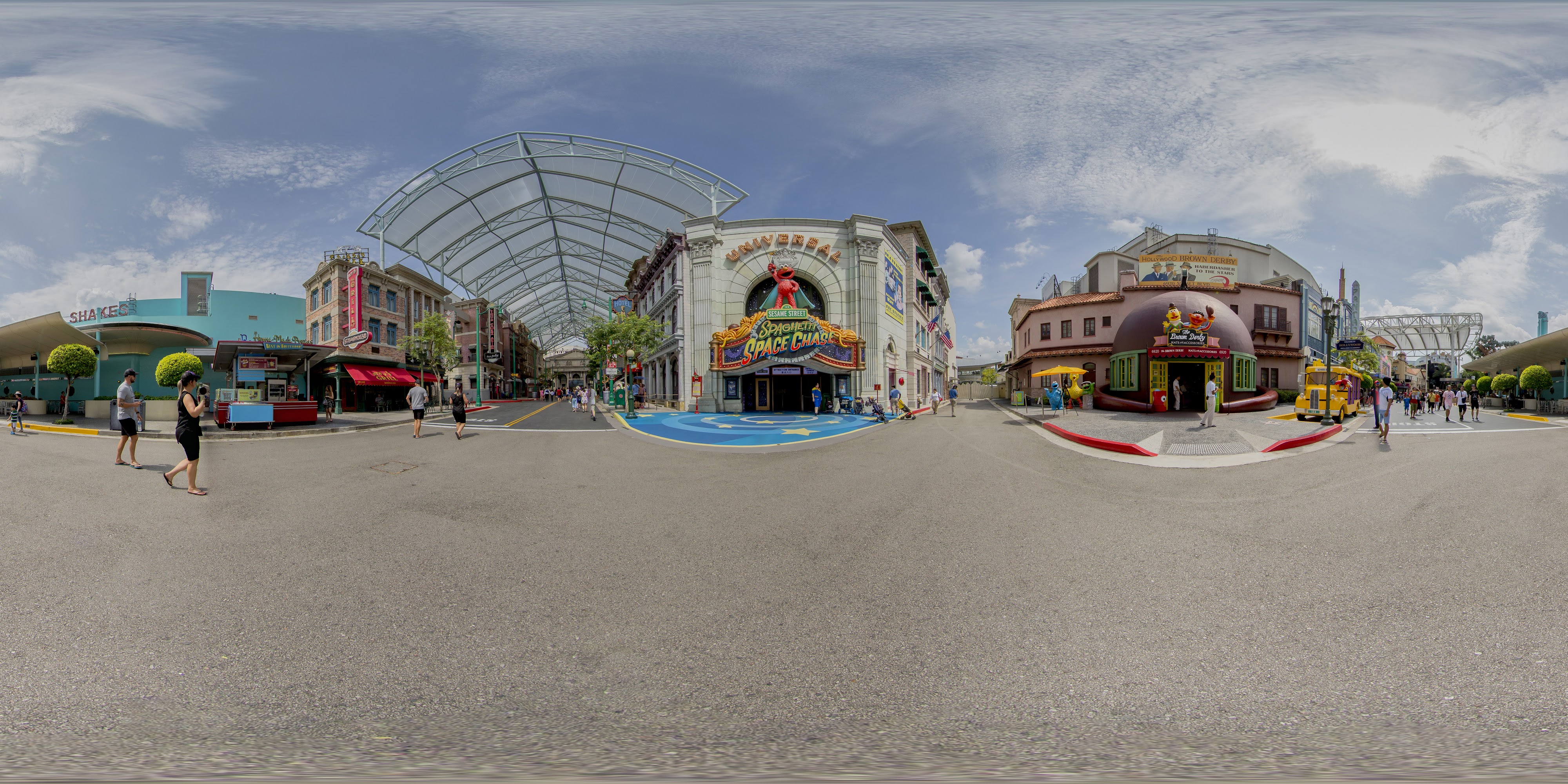 Bright Colorful Buildings and Play Area