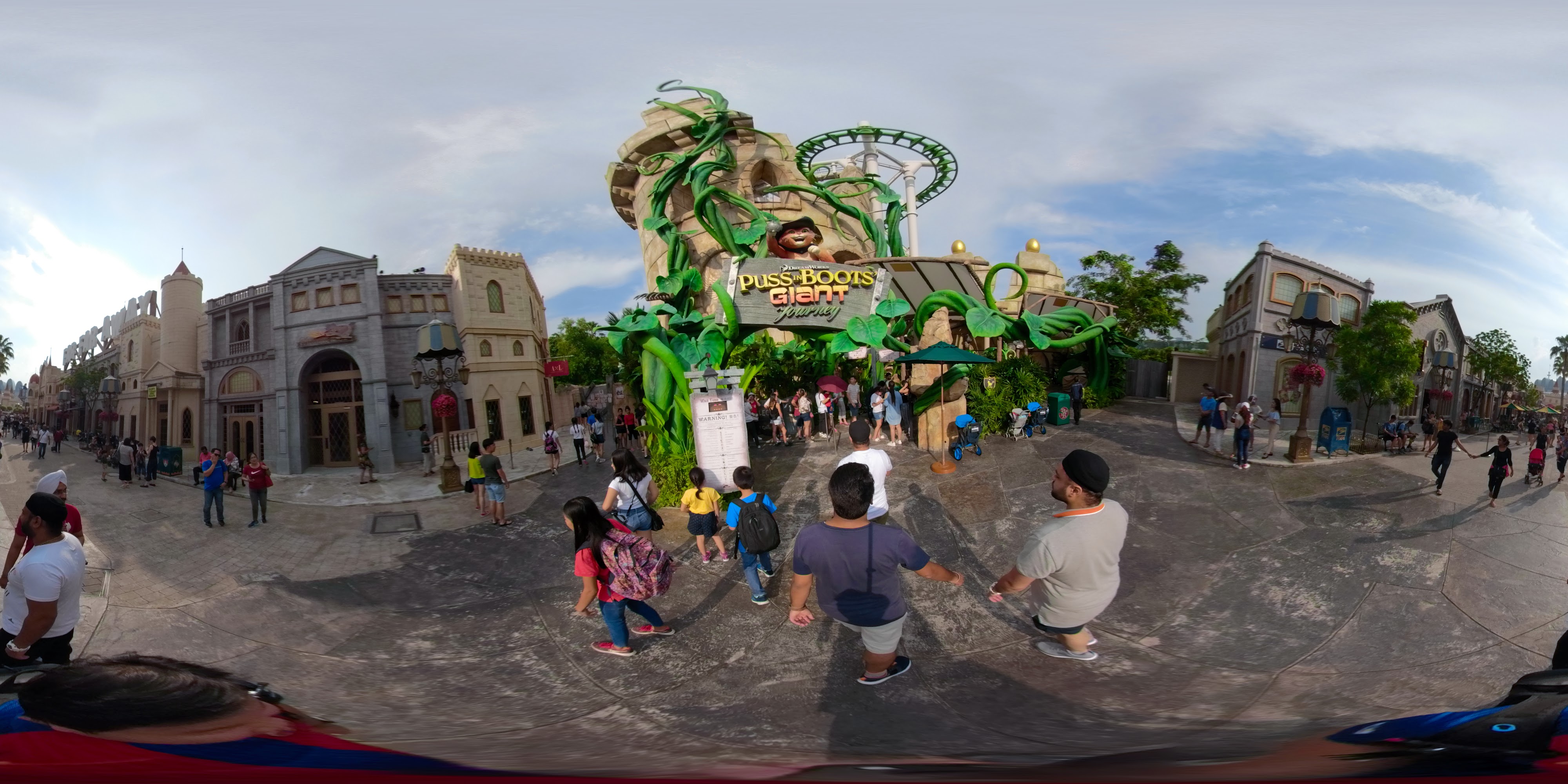 Exciting Theme Park Adventure Scene