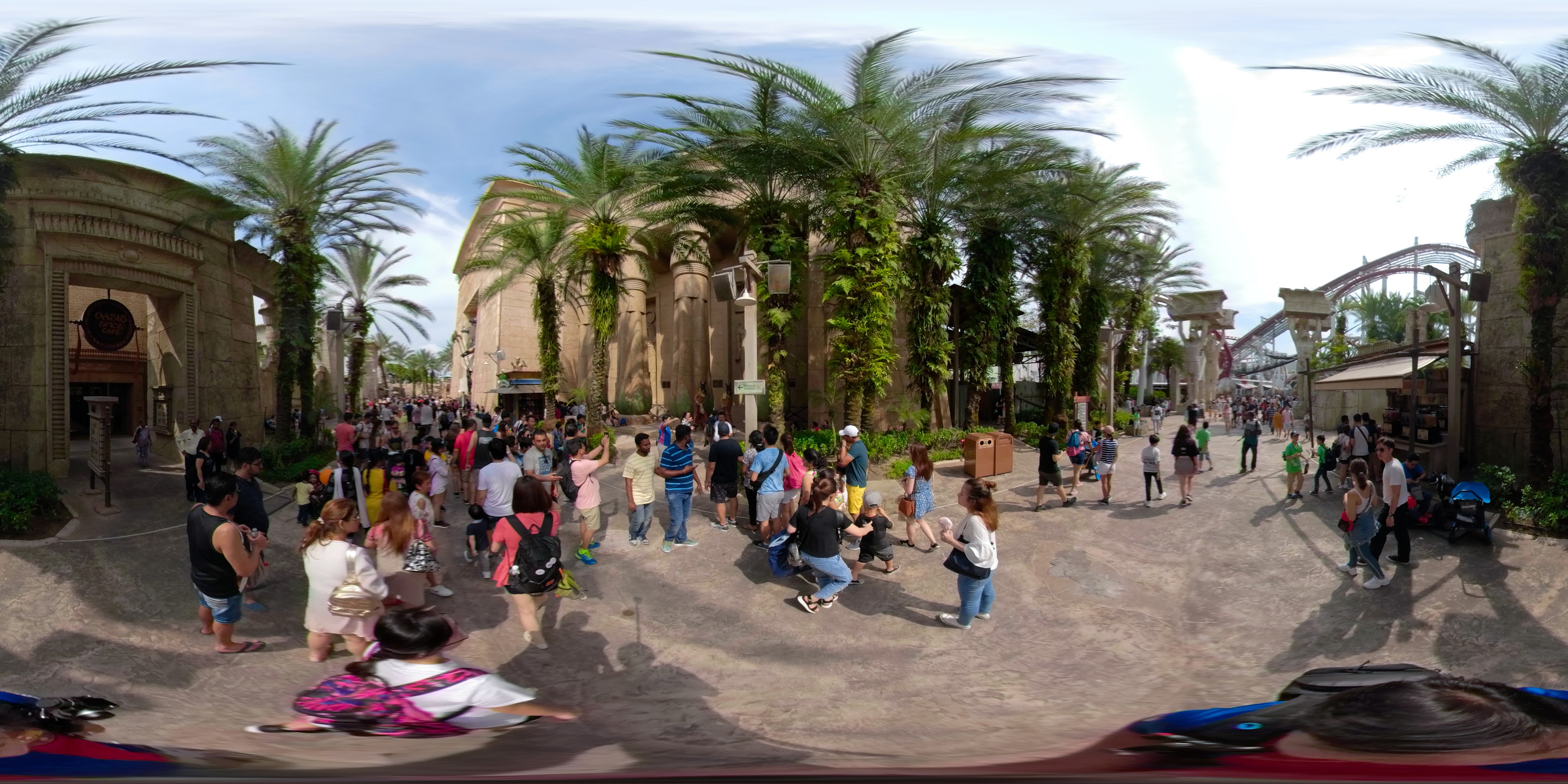 Theme Park Ride Entrance Area