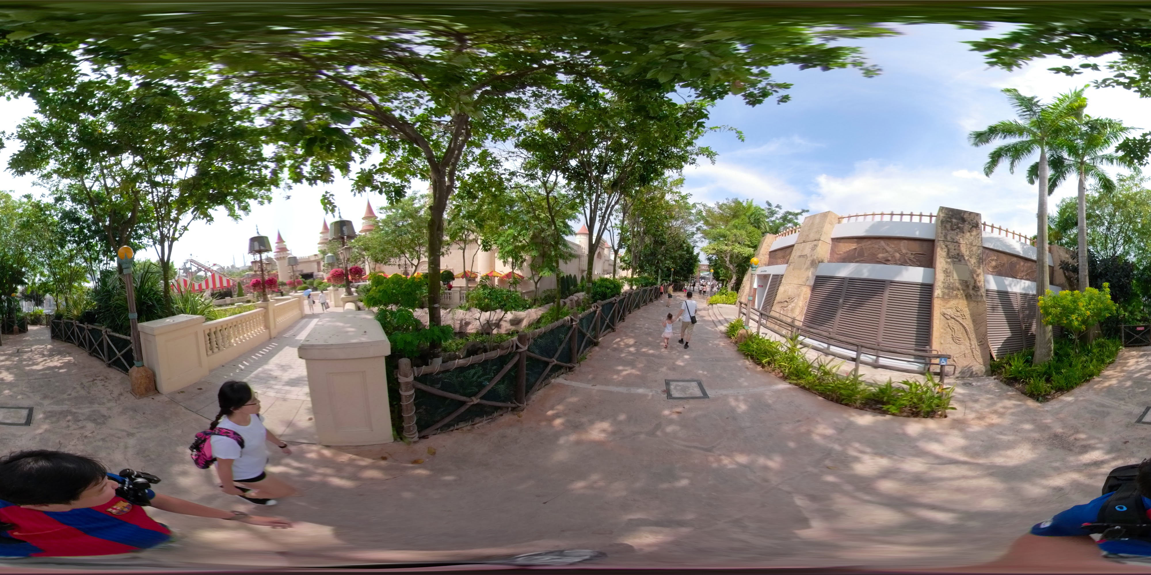 Theme Park Ride Entrance Walkway