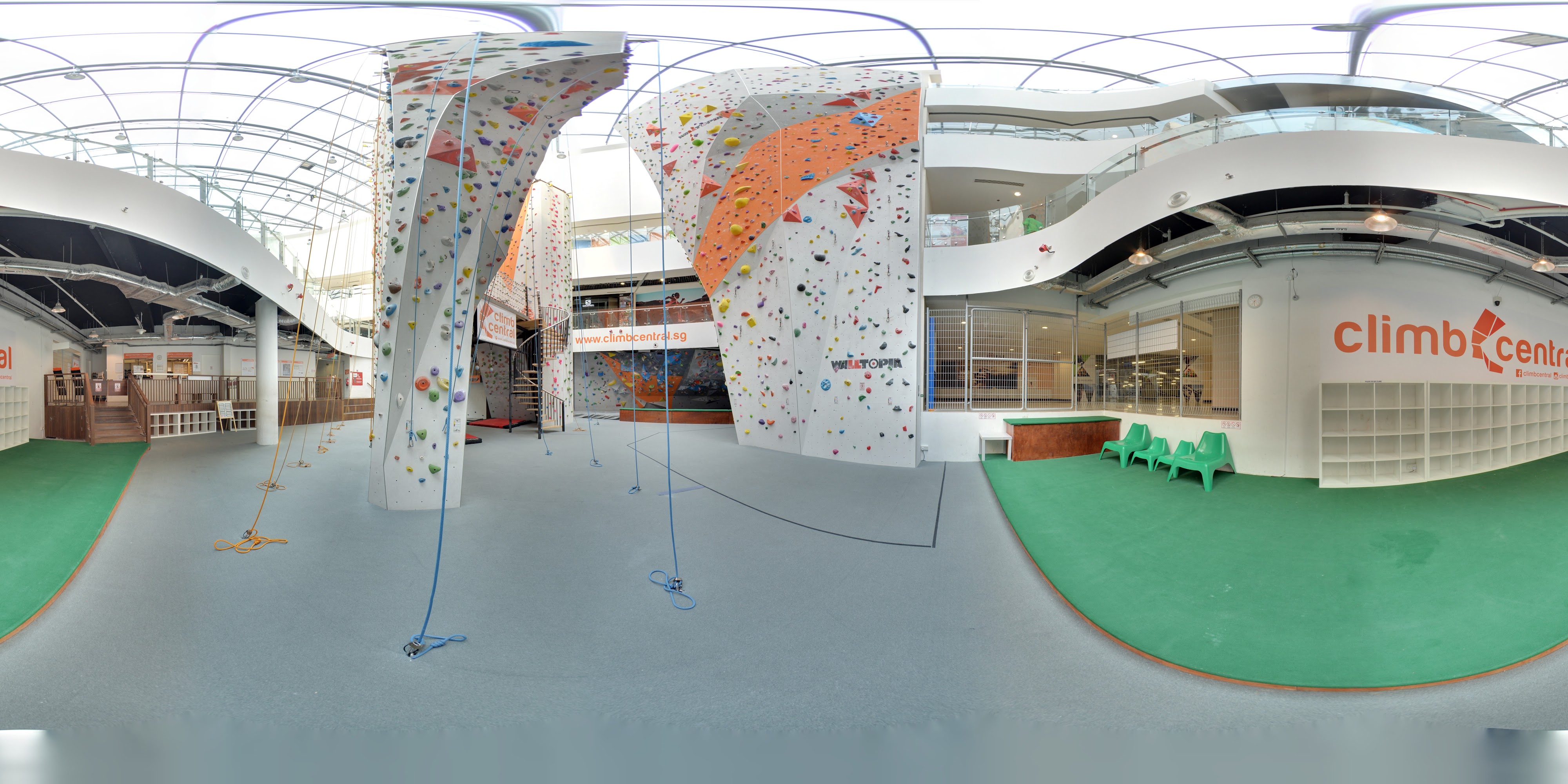 Colorful Indoor Climbing Arena