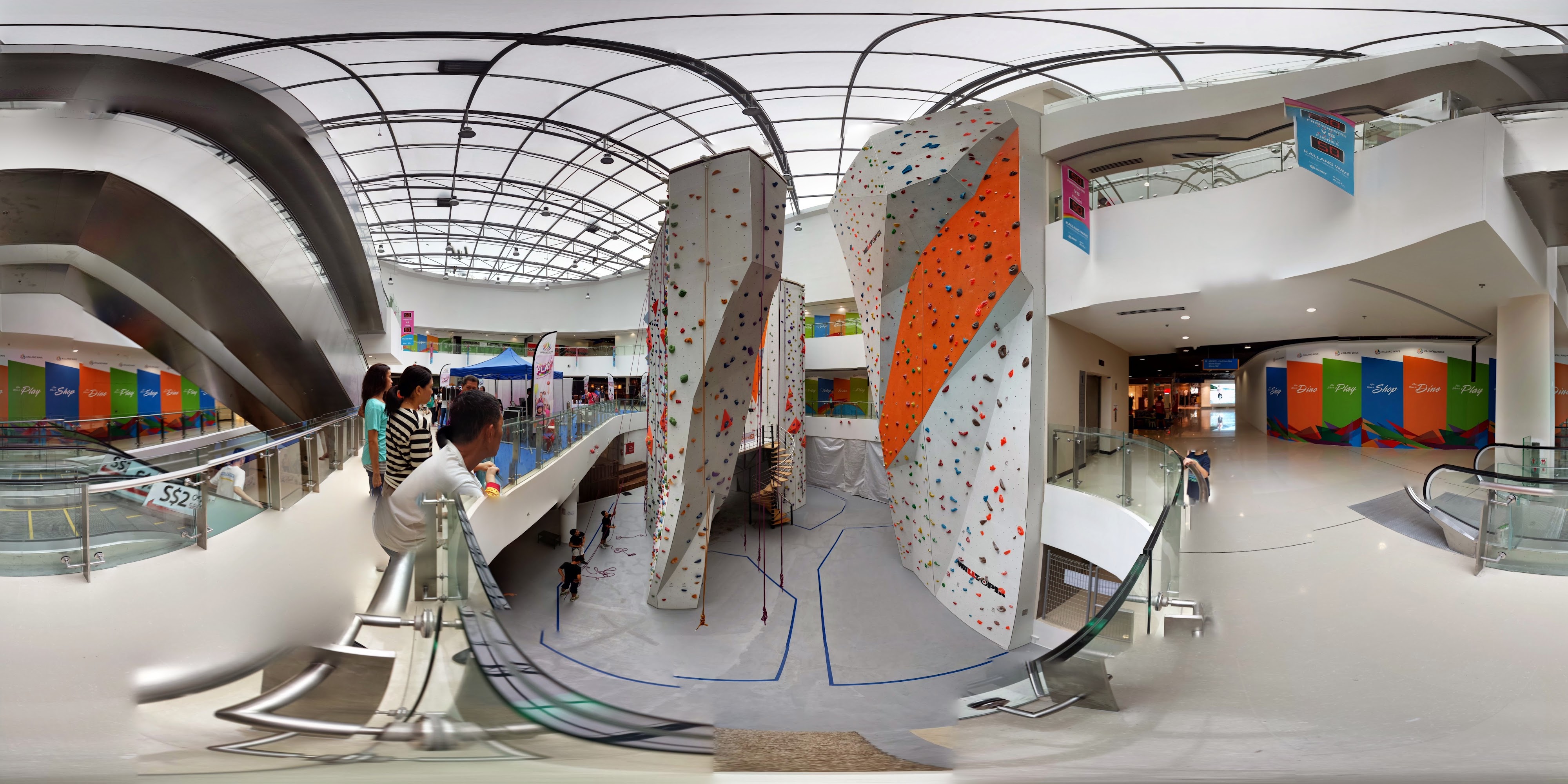 Indoor Climbing and Escalators