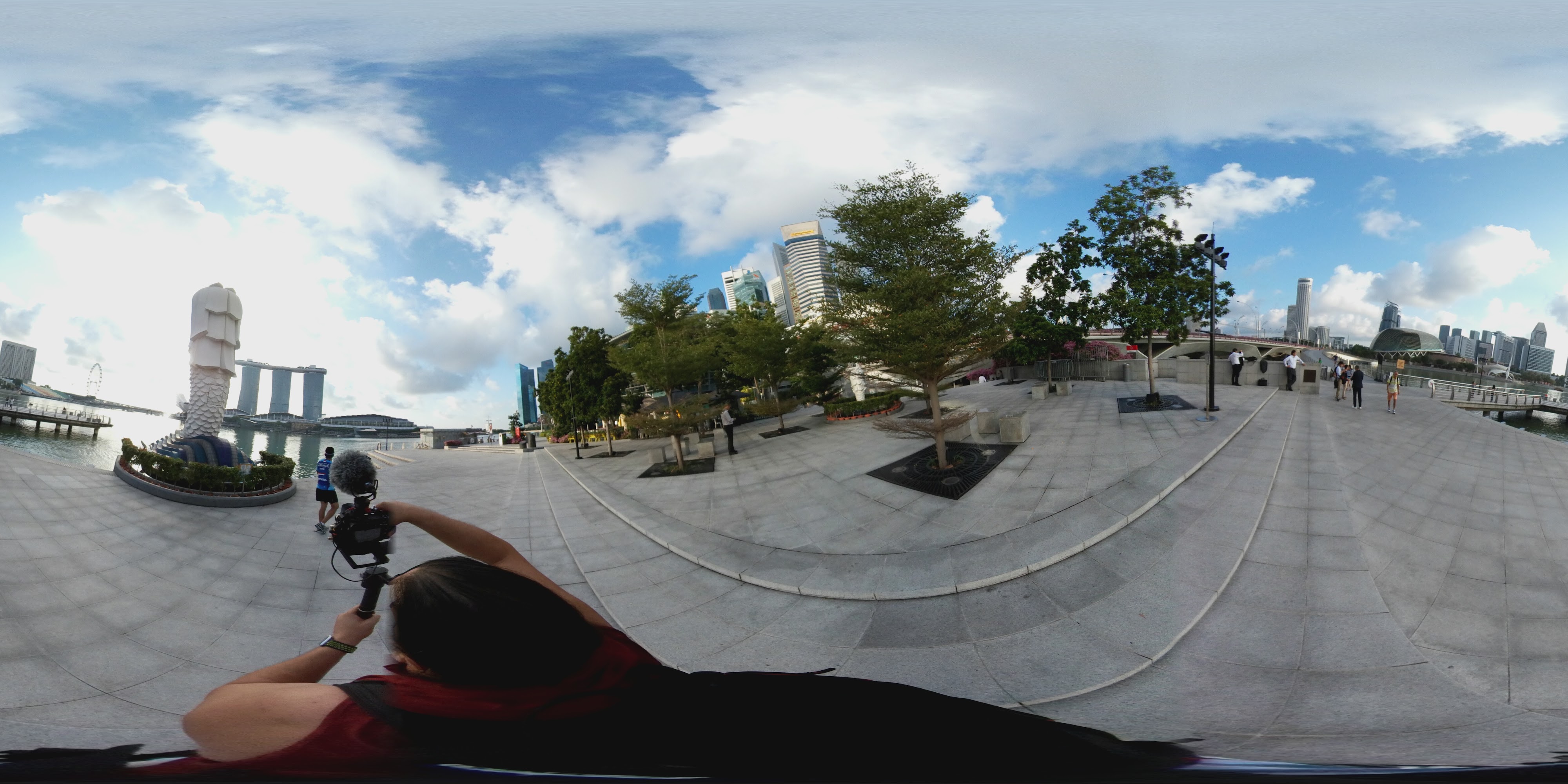 Skyscrapers and Waterfrontabel Seaside Cityscape