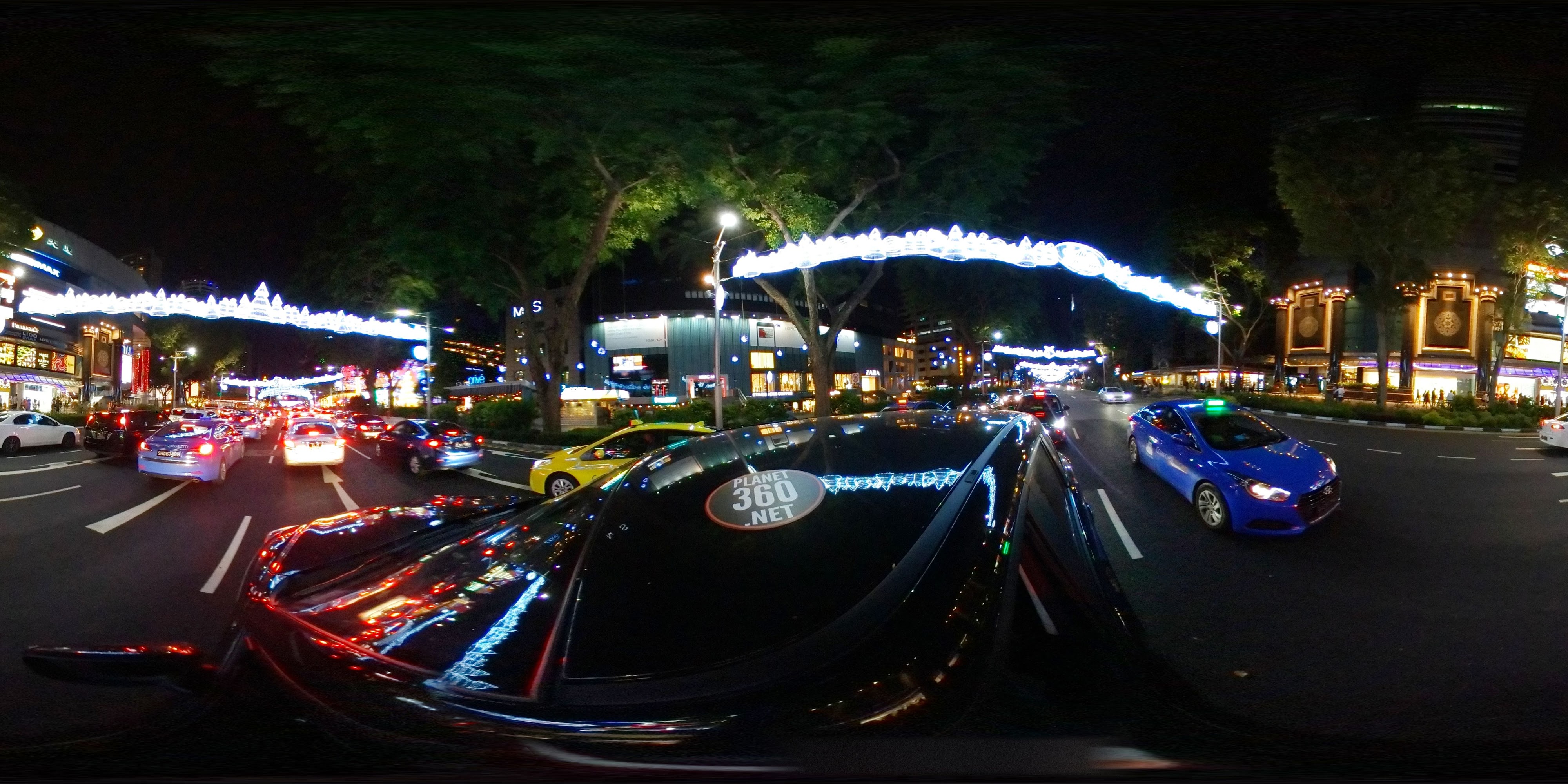 Busy Night Street Scene