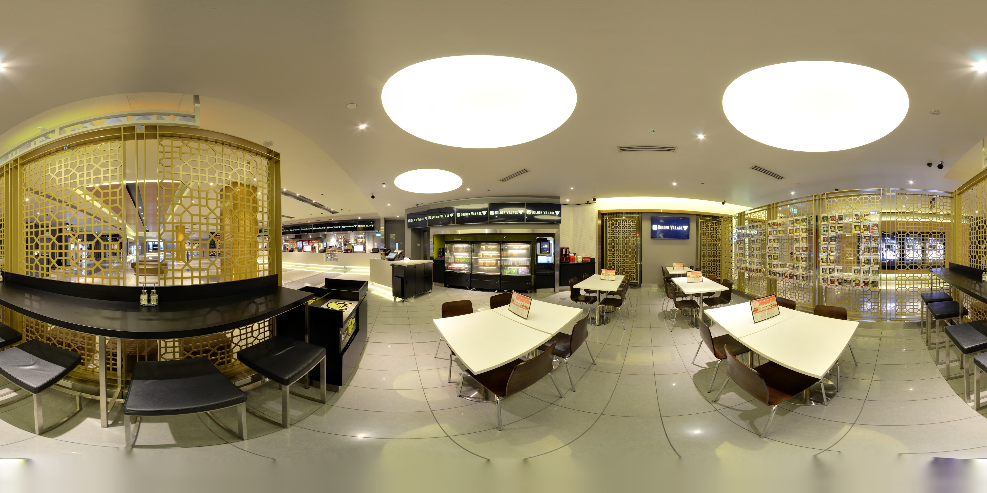 Seating Area With Decorative Screens