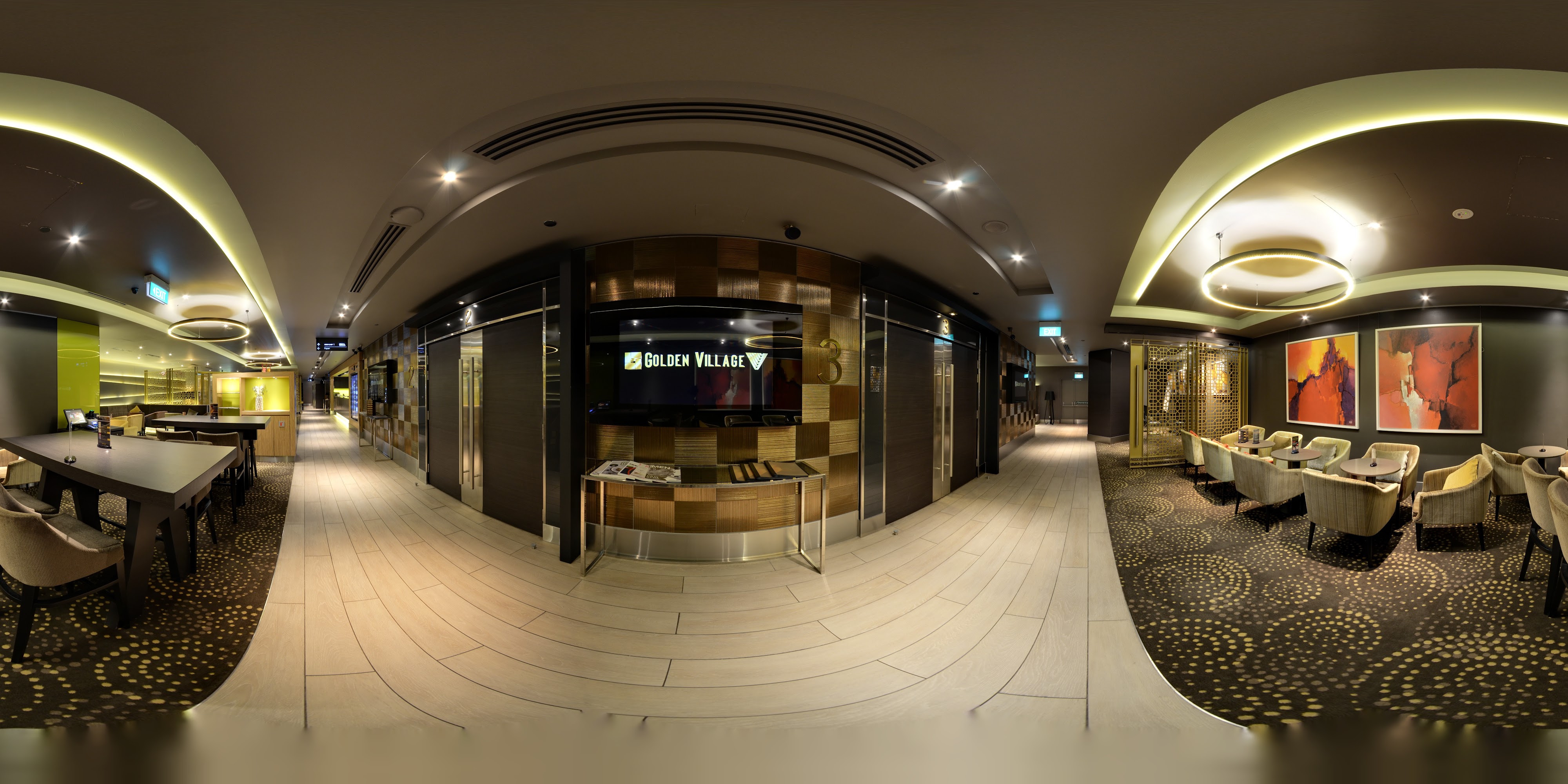 Spacious Modern Cinema Hallway