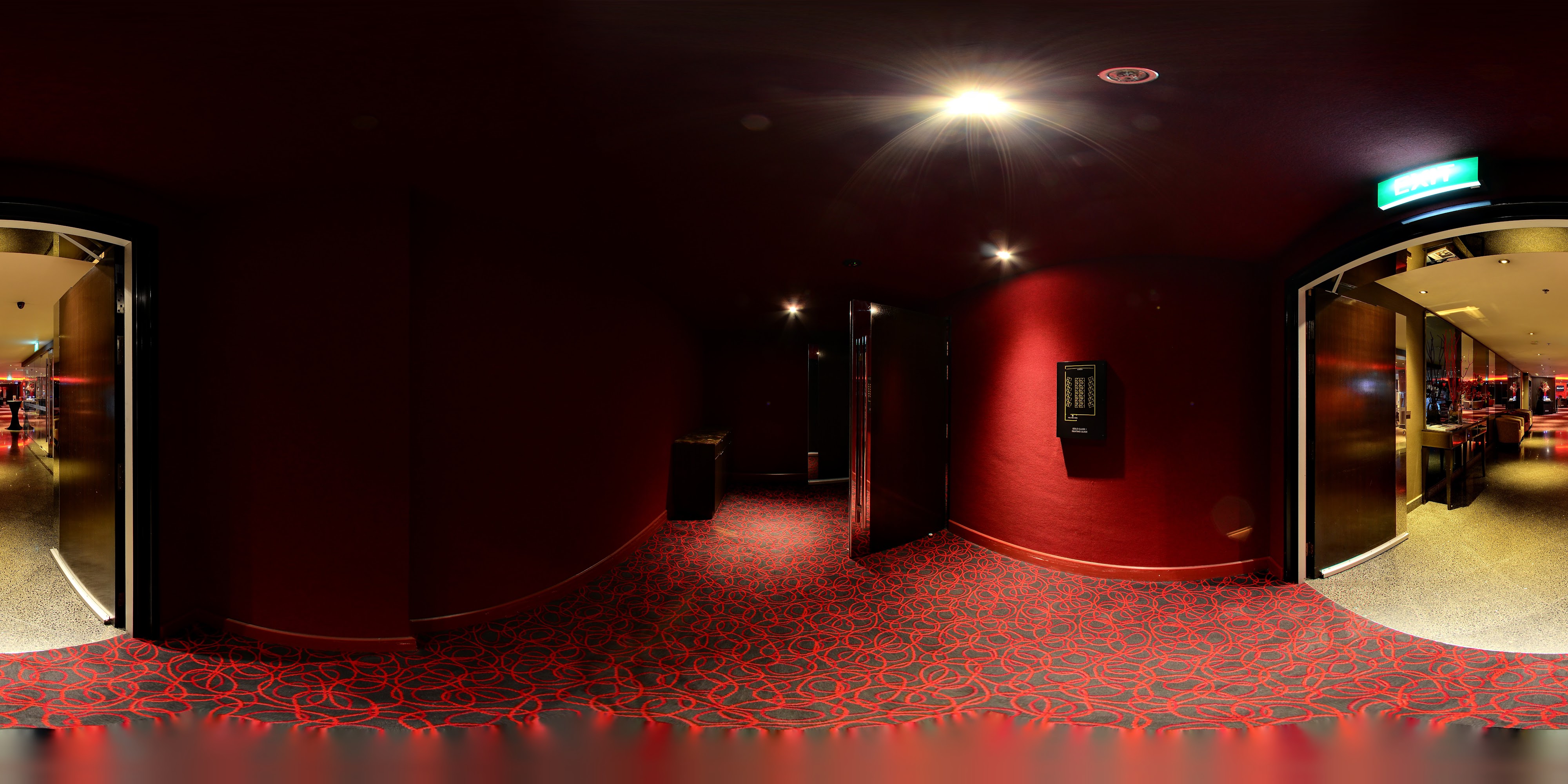 Red Elegant Indoor Corridor