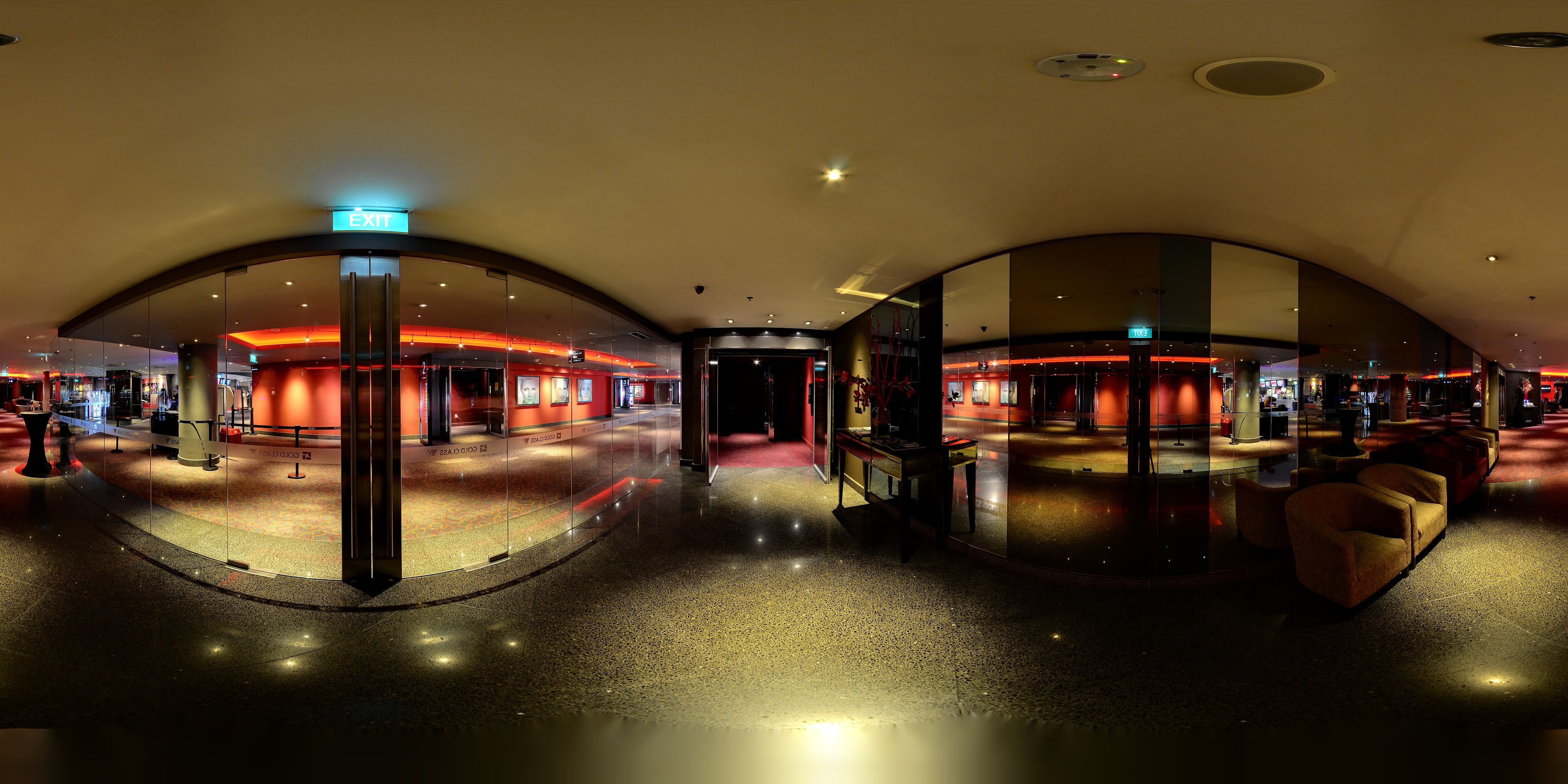 Luxurious Modern Movie Lobby