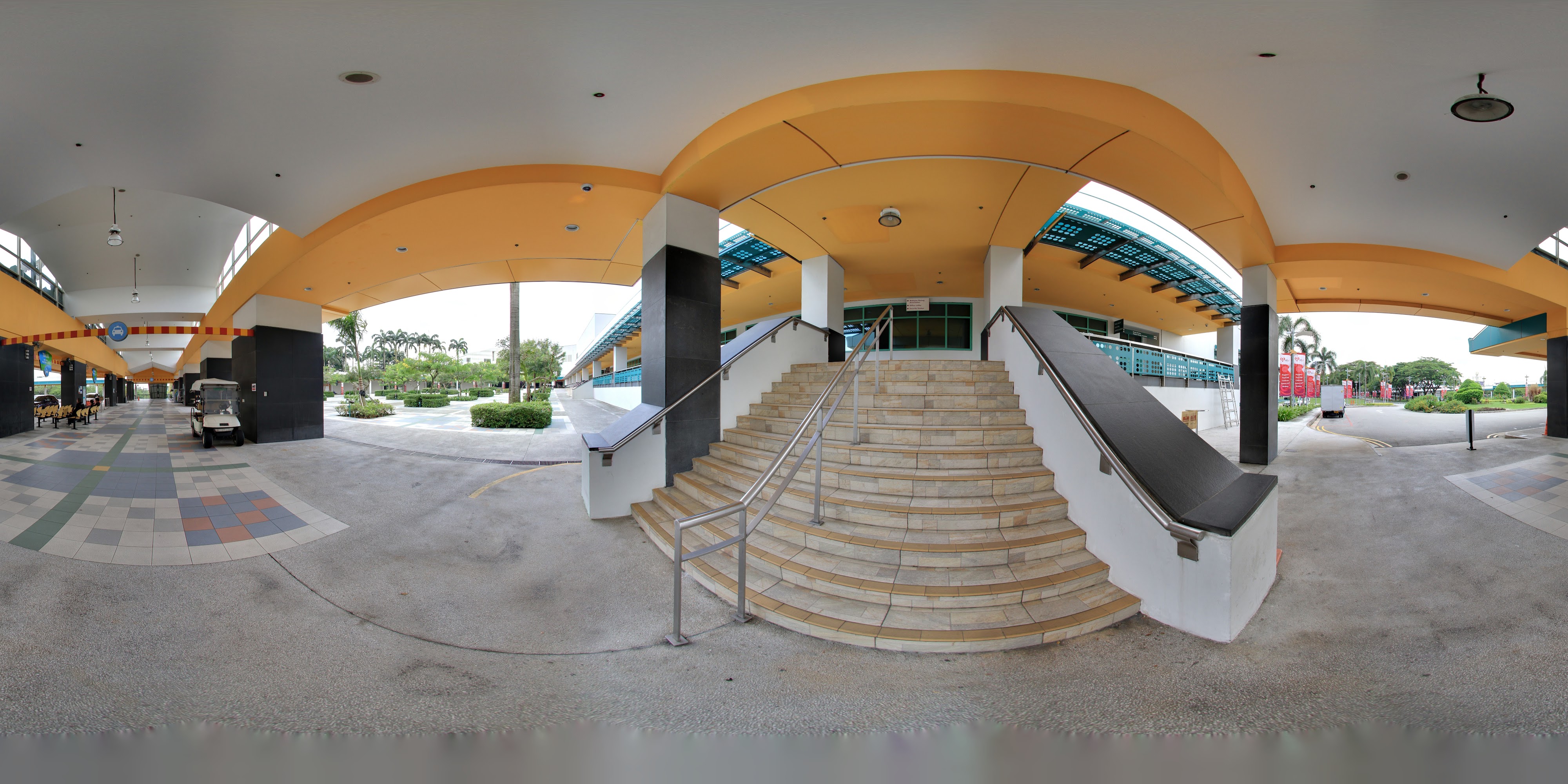 Staircase and Covered Walkway