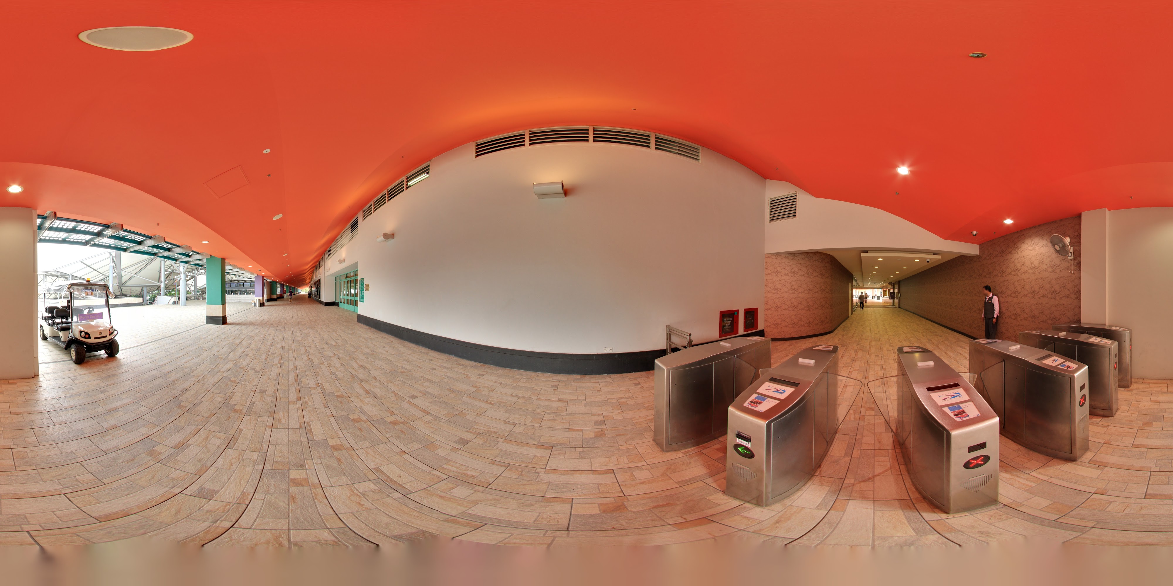 Modern Indoor Racing Lounge Entrance