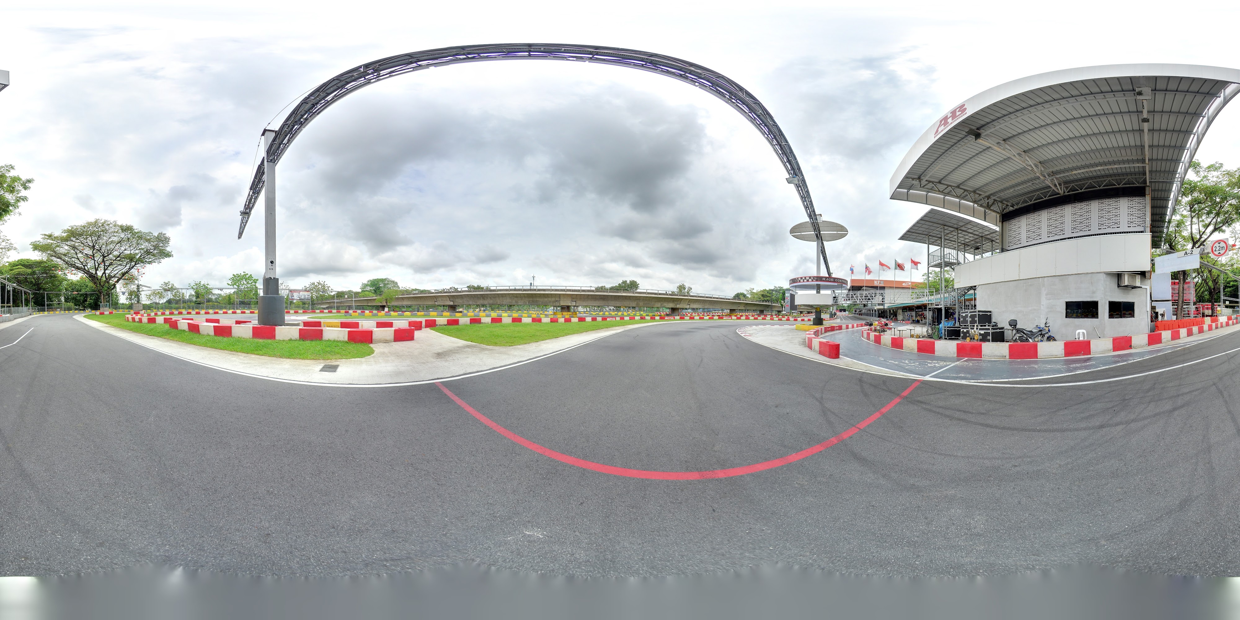 Modern Kart Track Entrance