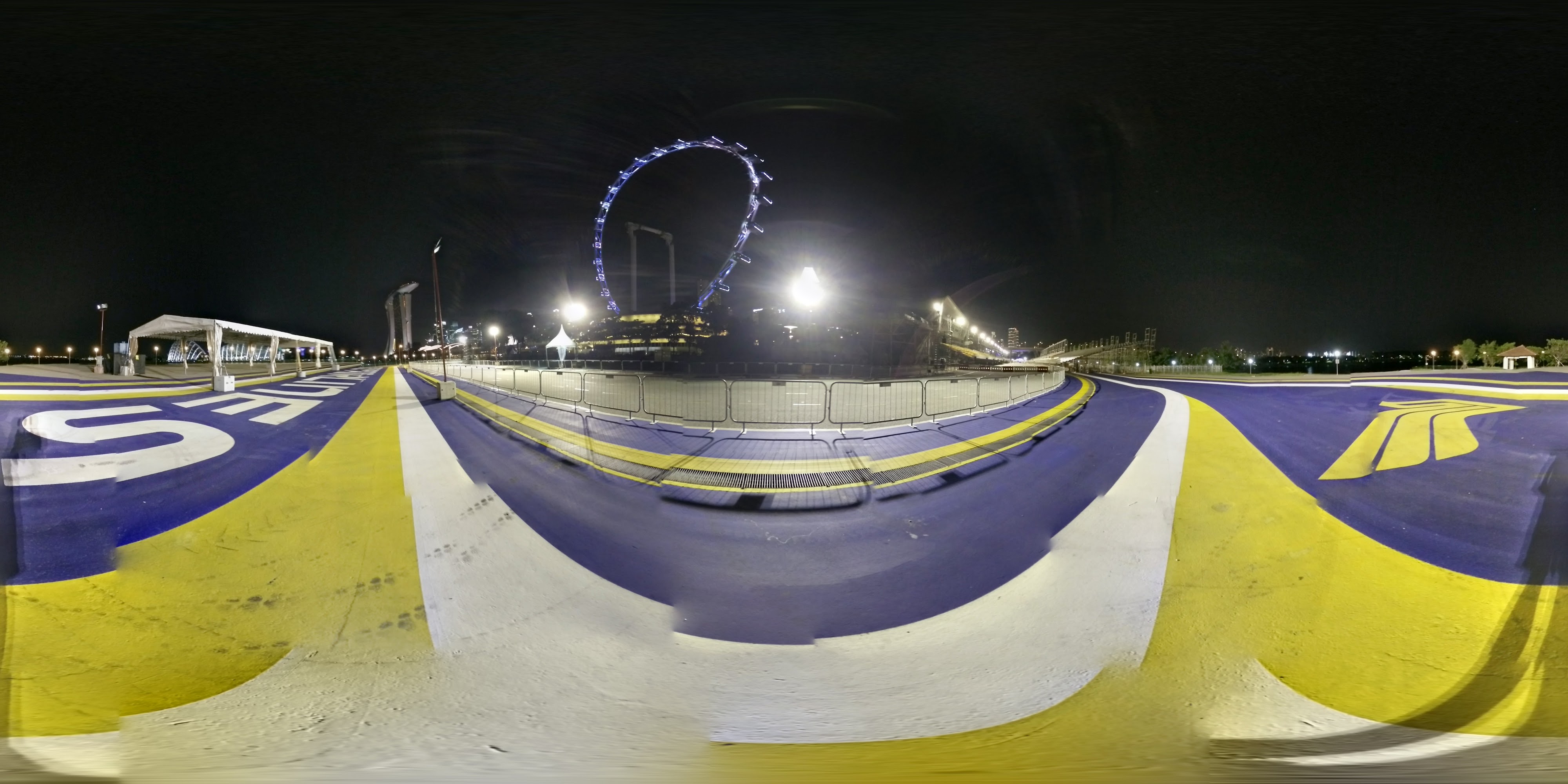 Night Race Track and Lights