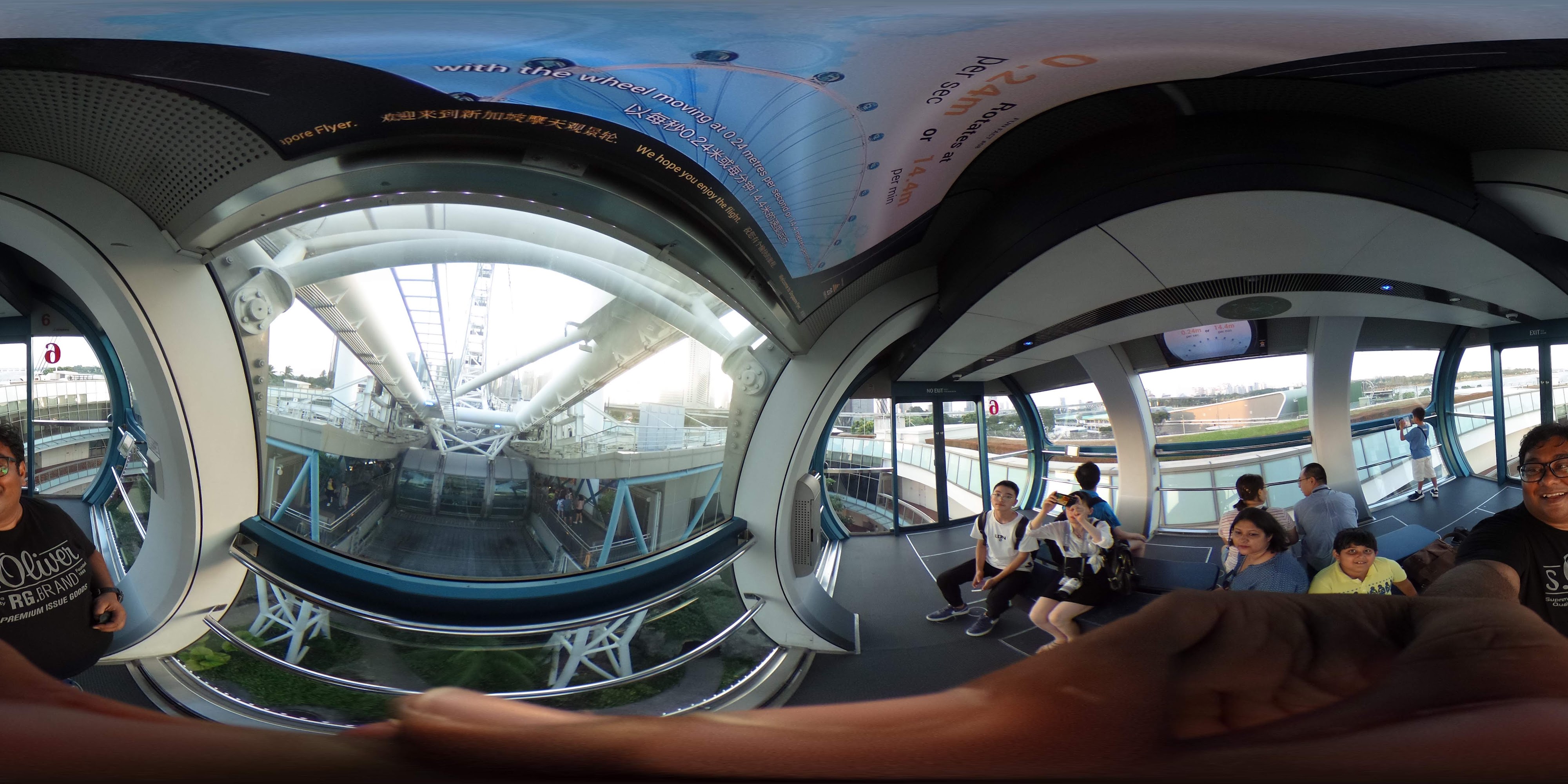 Capsule Ride with Visitors Inside
