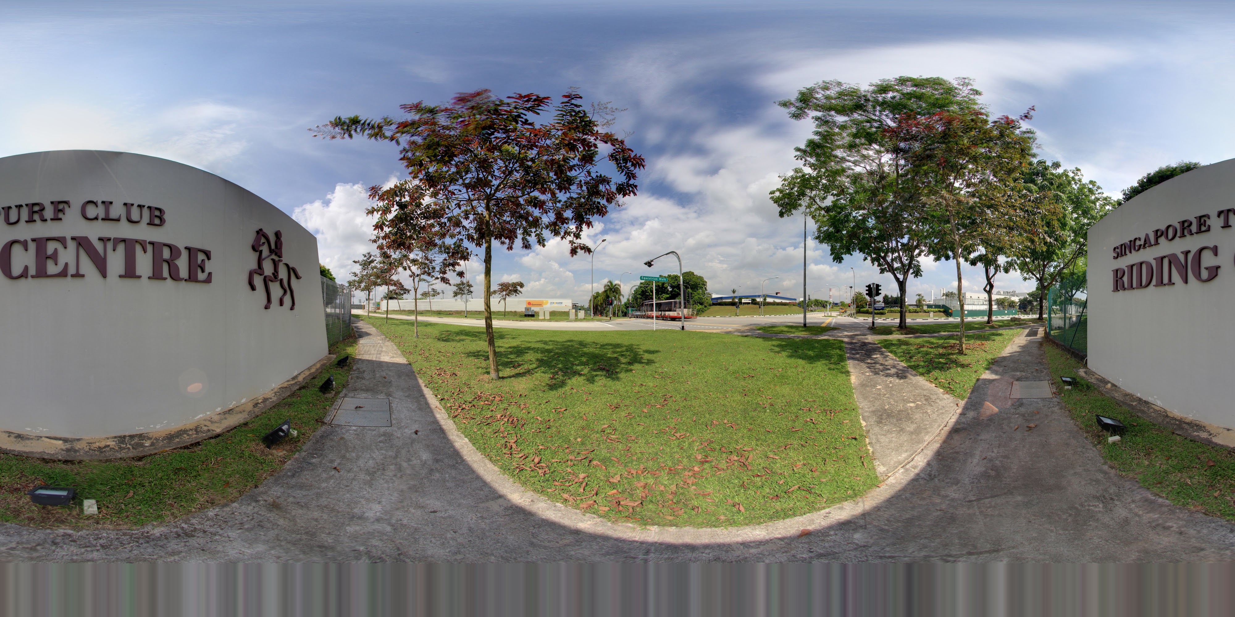 Modern Equestrian Facility Entrance