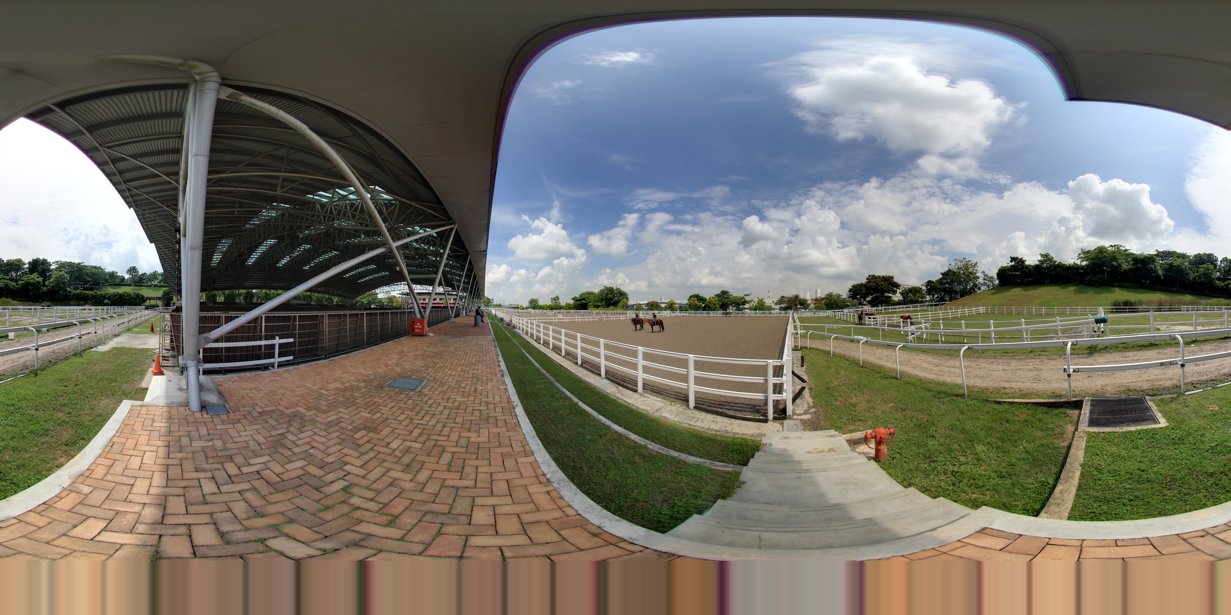 Equestrian Center on Sunny Day