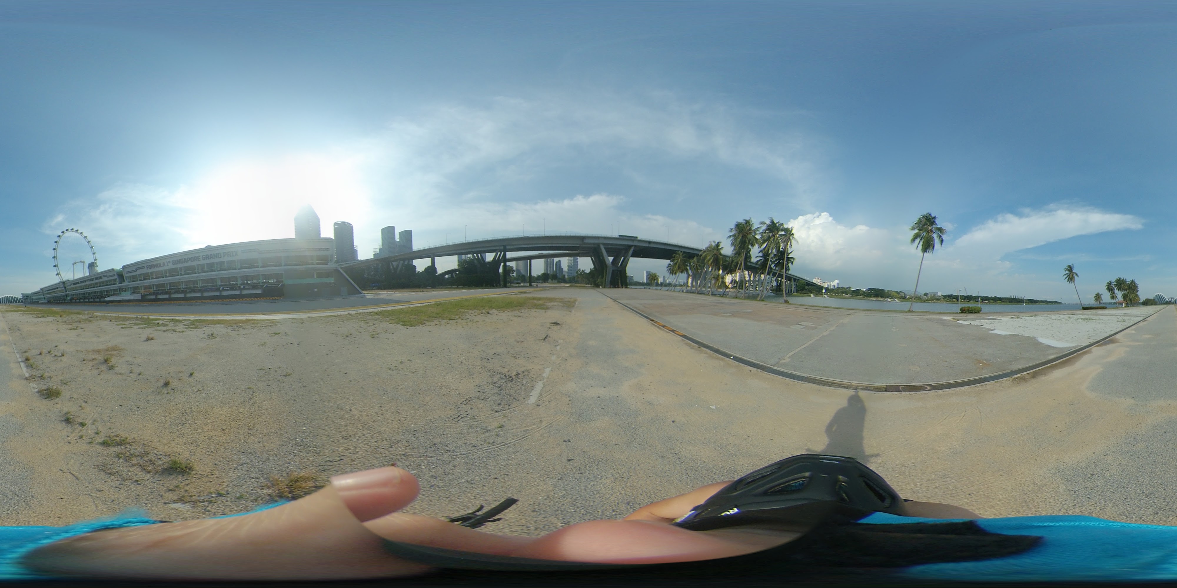 Race Track Grandstand Ahead