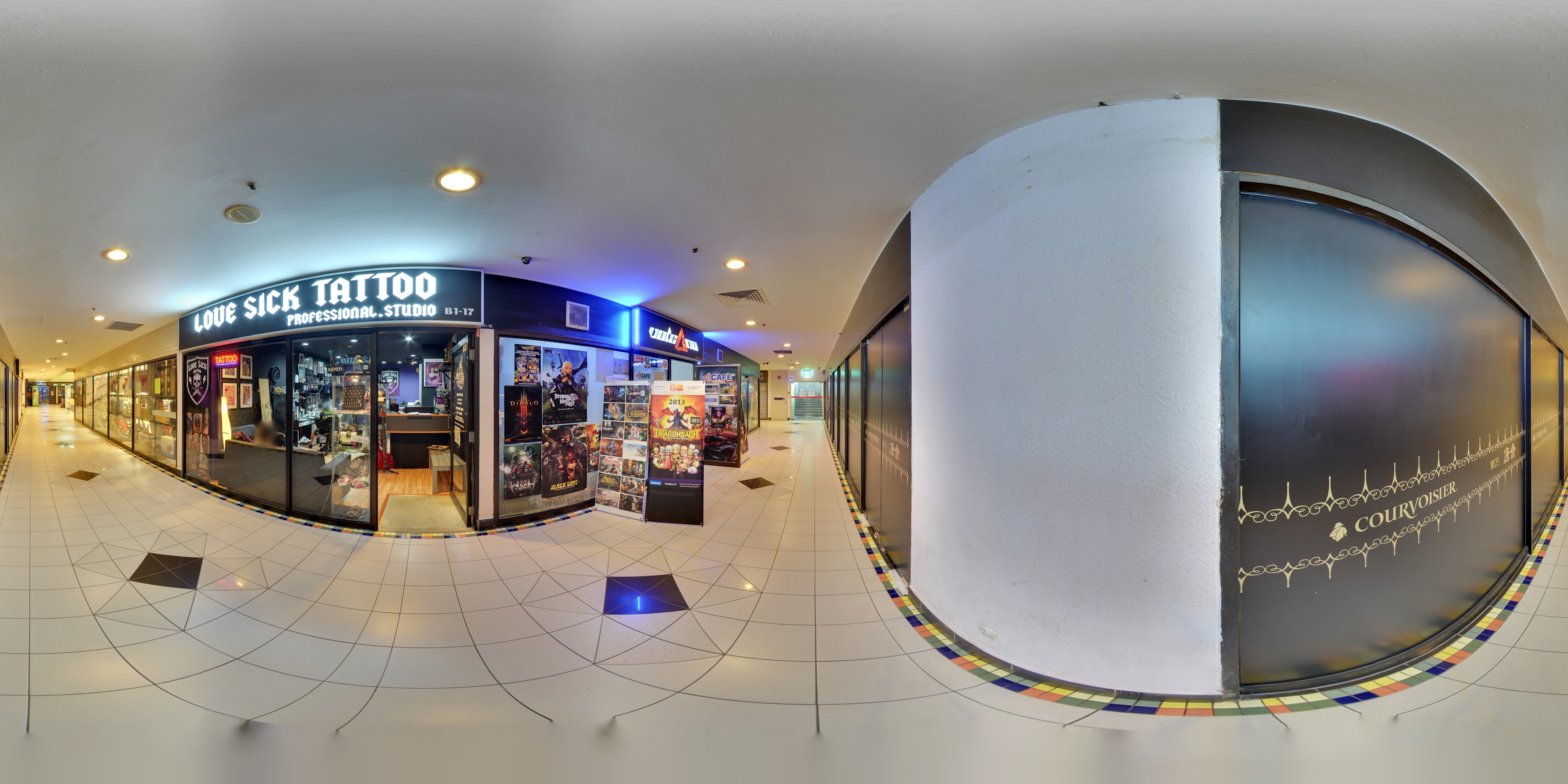 Professional Tattoo Studio Corridor