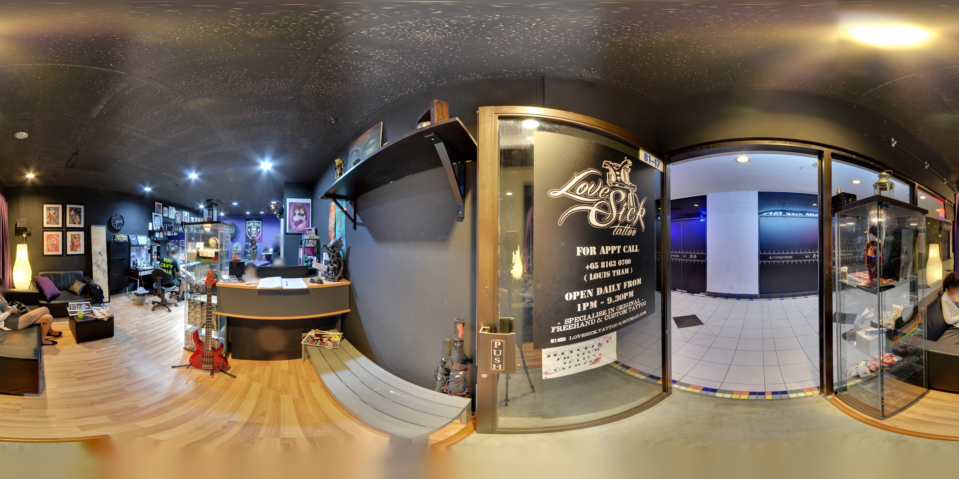 Modern Tattoo Lounge Interior