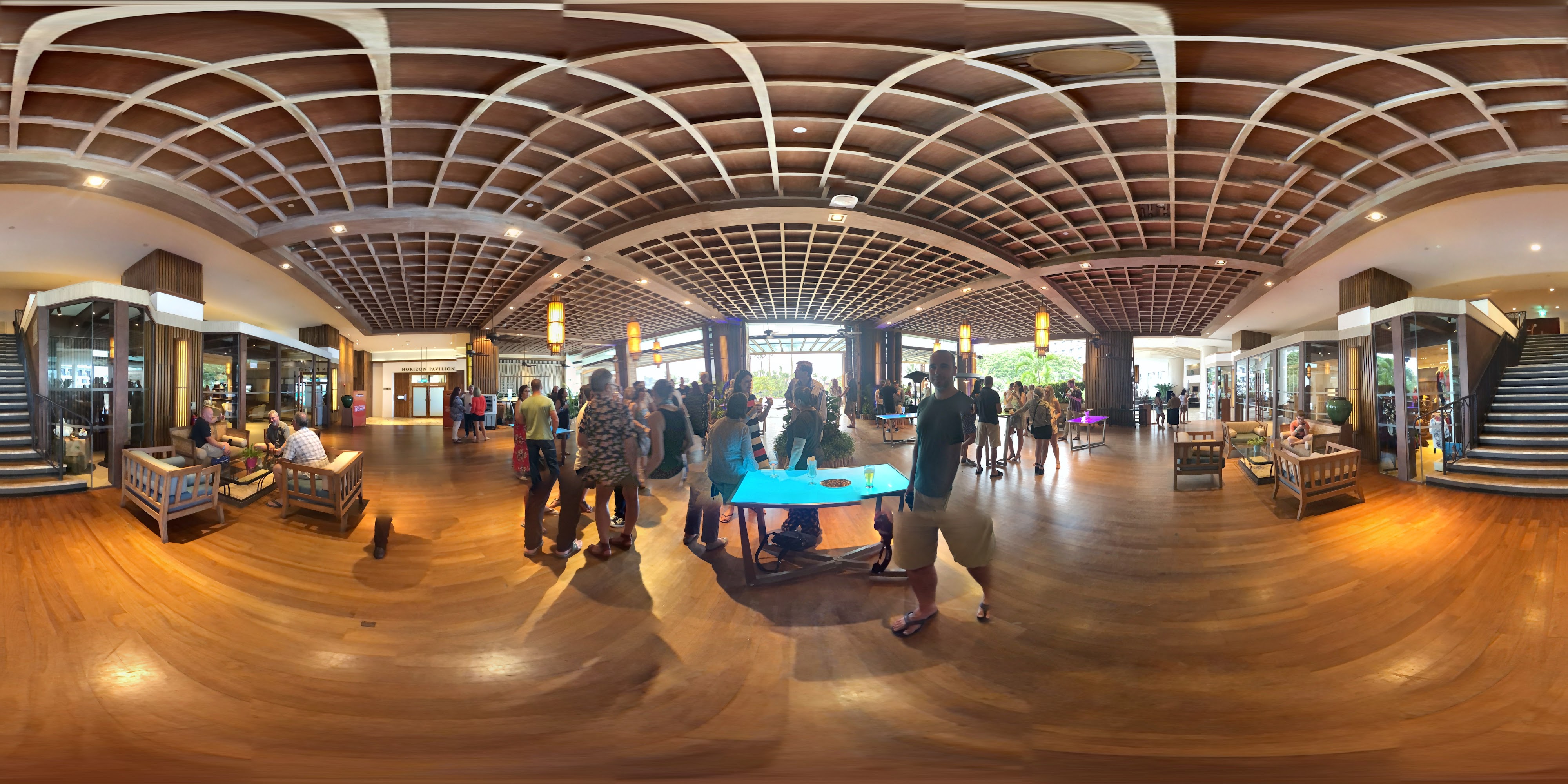 Luxurious Lobby With Wooden Decor