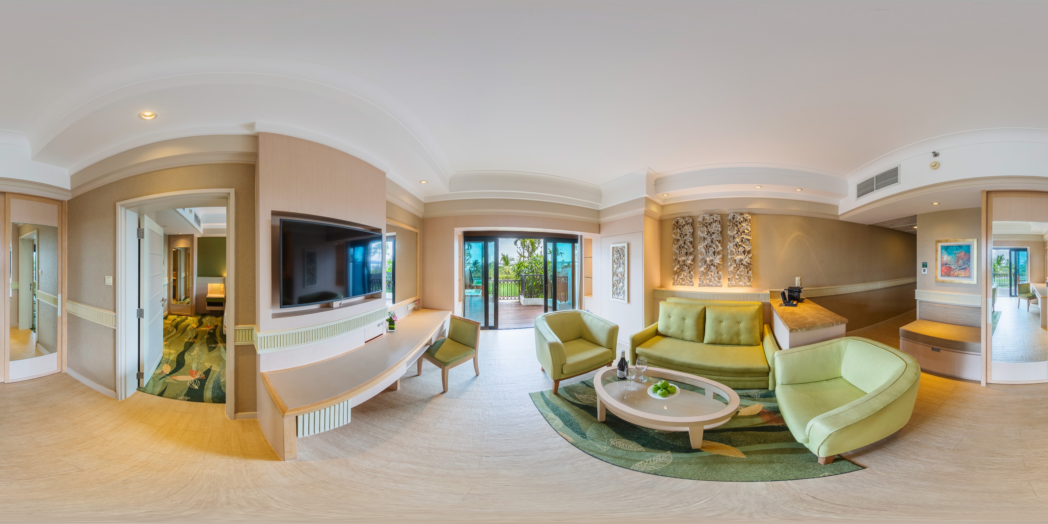 Luxurious Curved Living Room Design.