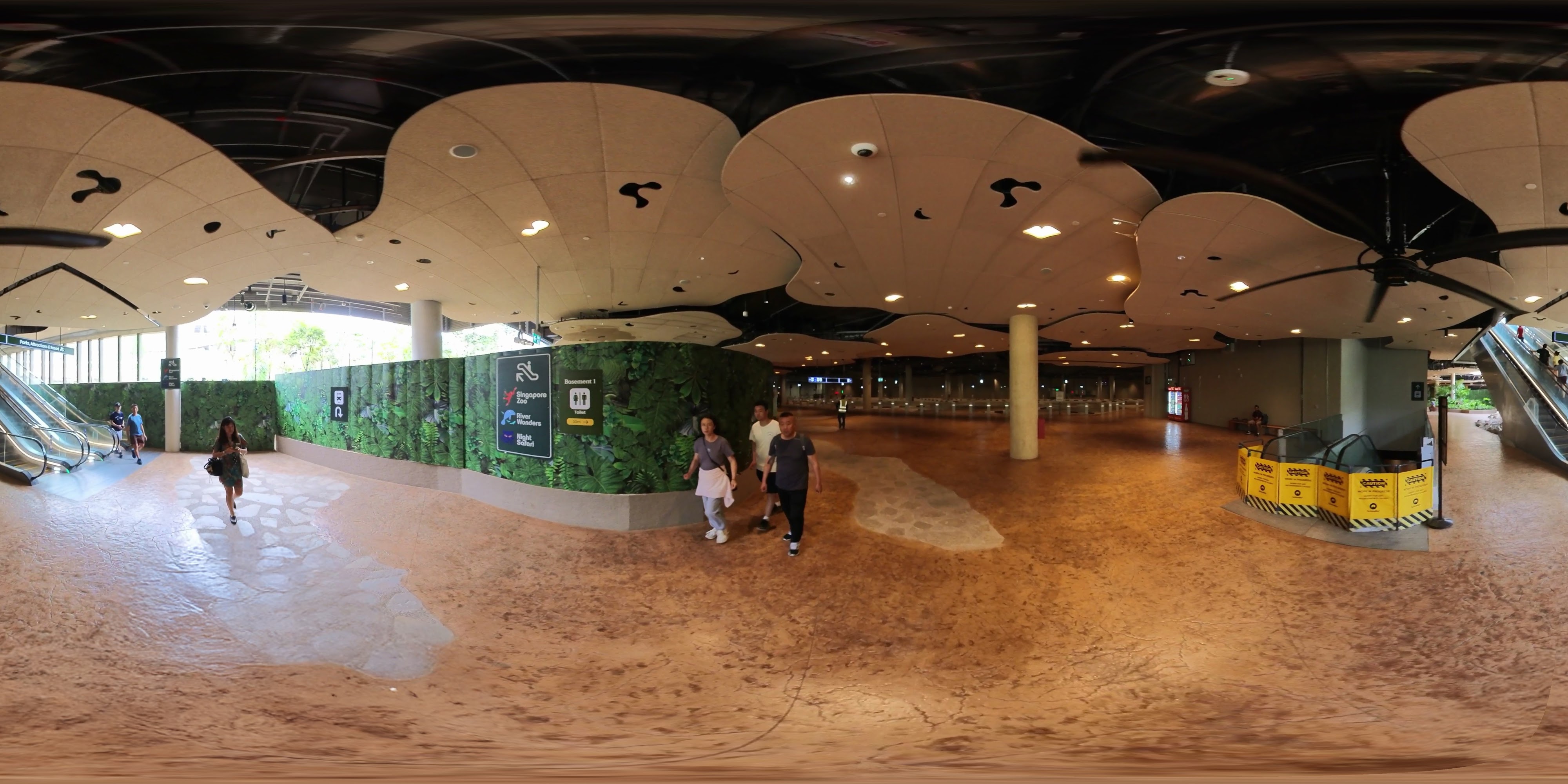 Modern Indoor Corridor with Green Wall