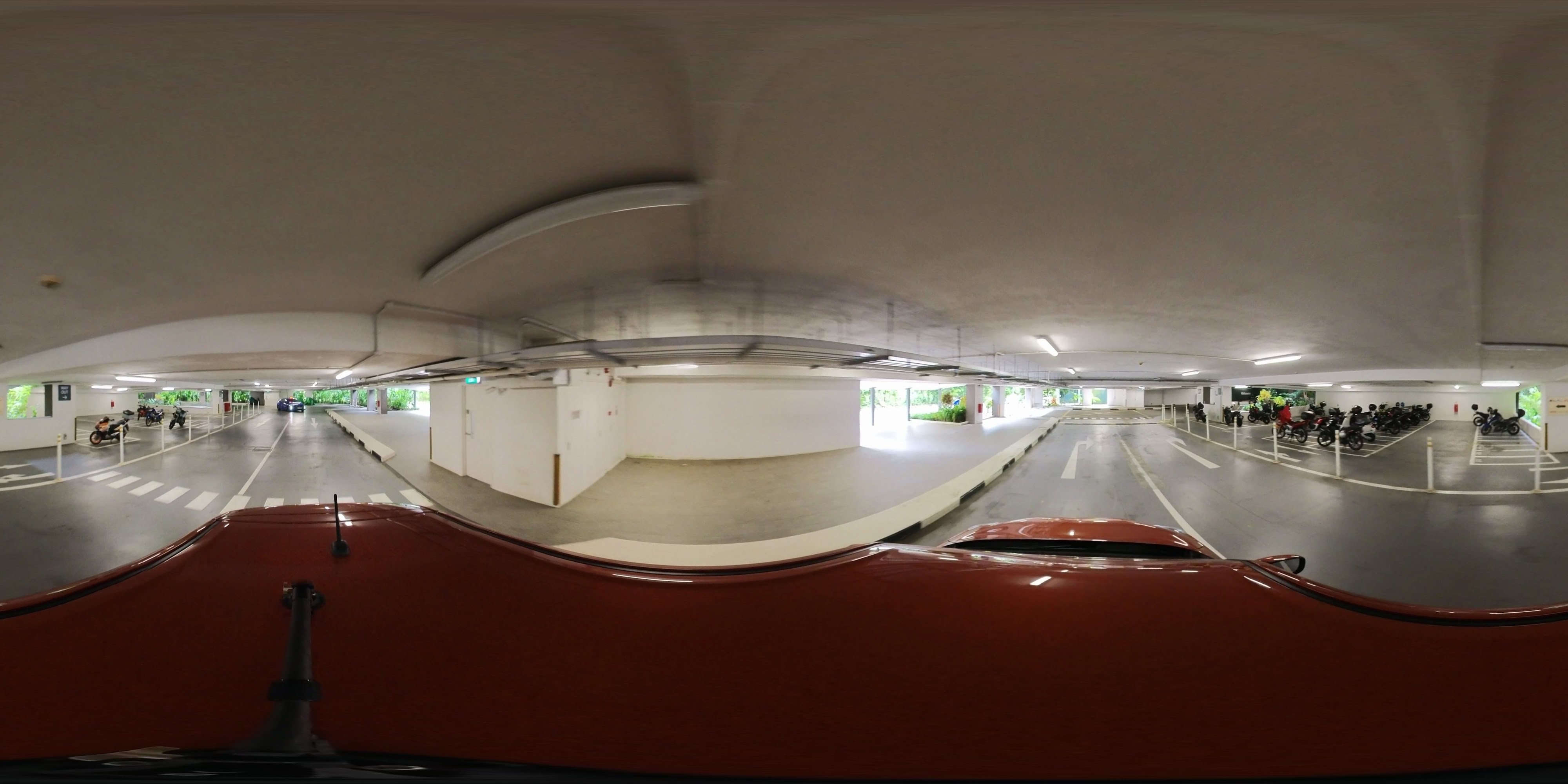 Bright Underground Parking Levels