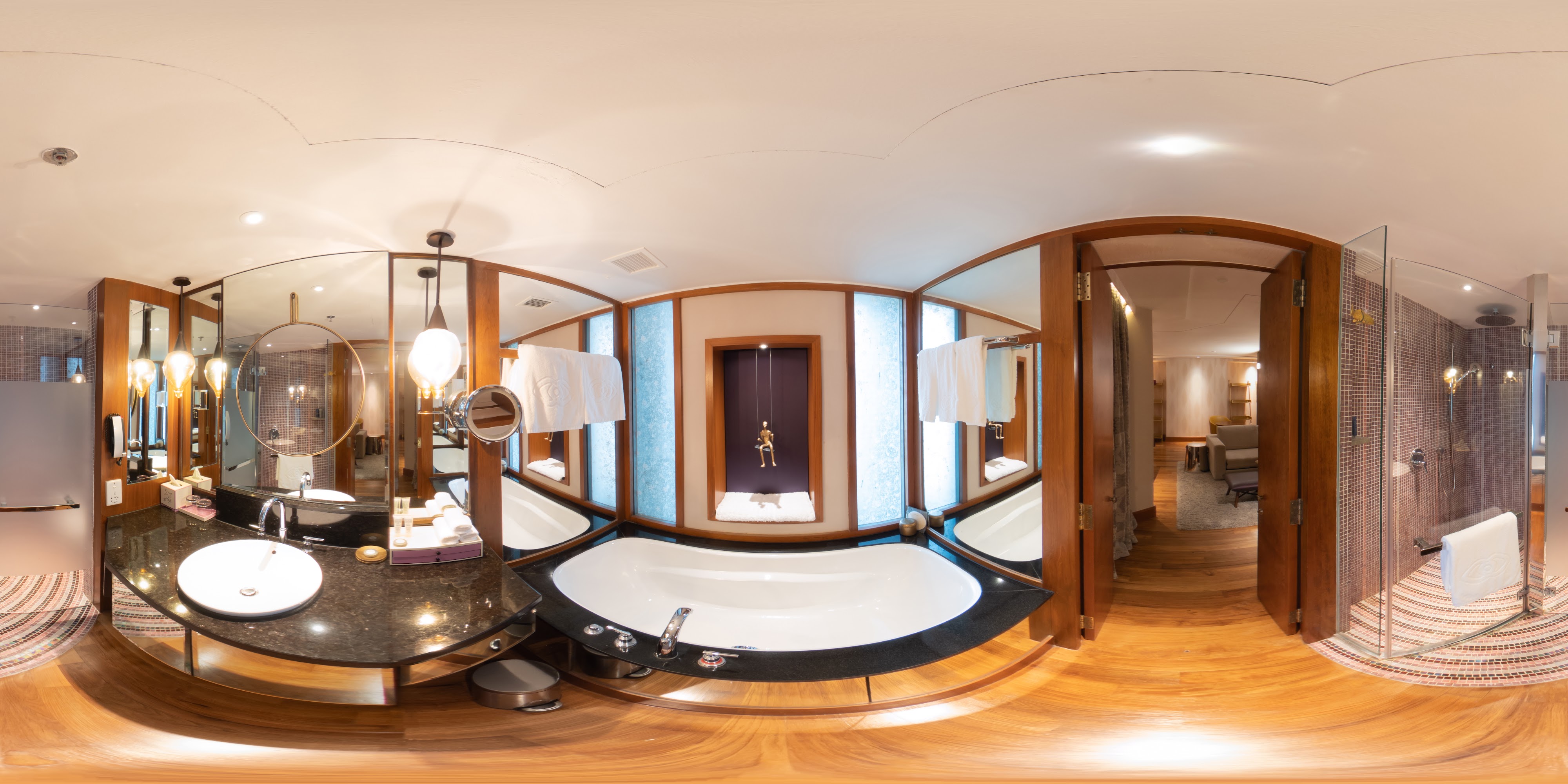 Elegant Curved Bathroom Interior