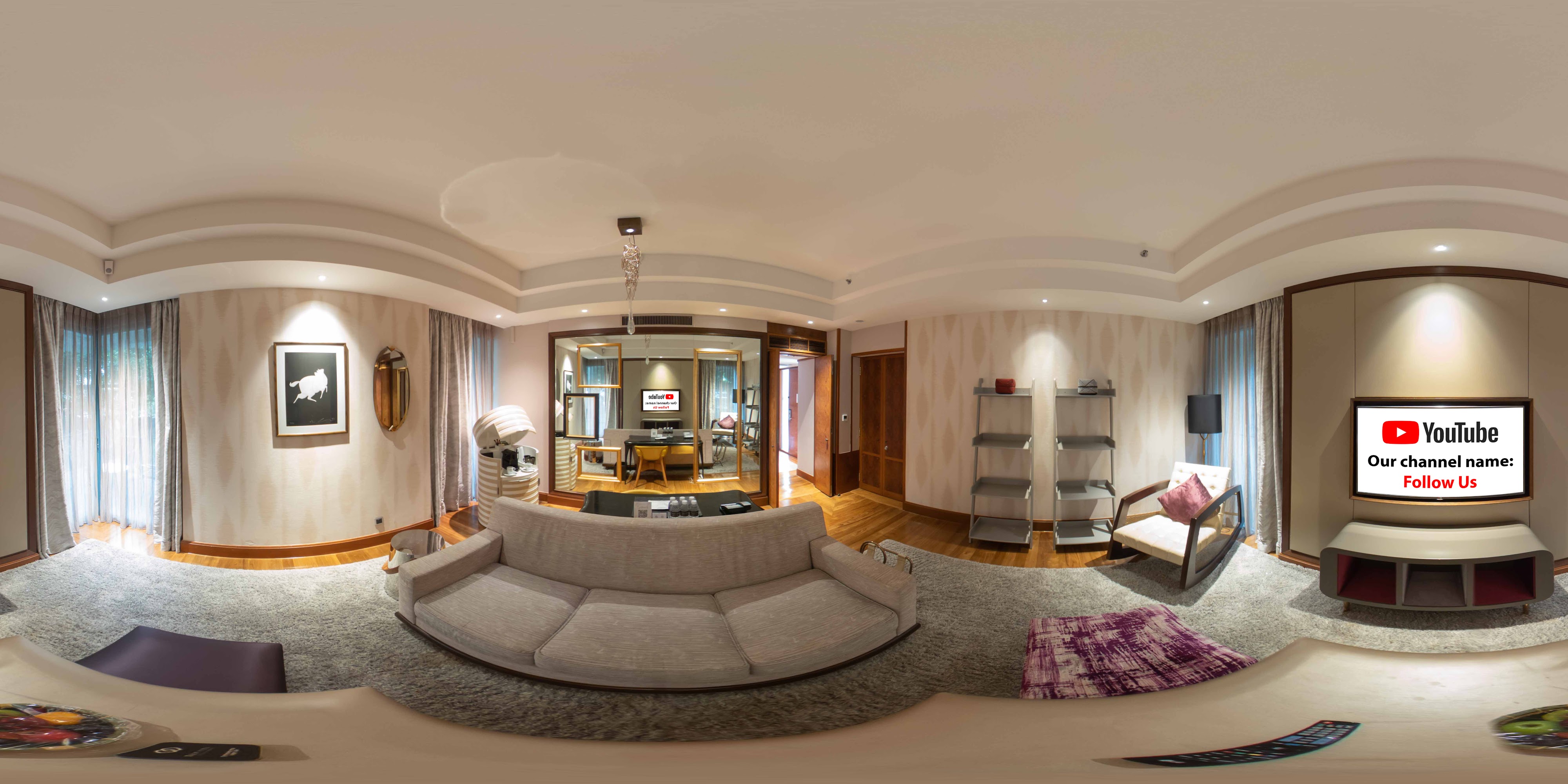 Luxurious Hotel Living Room Scene