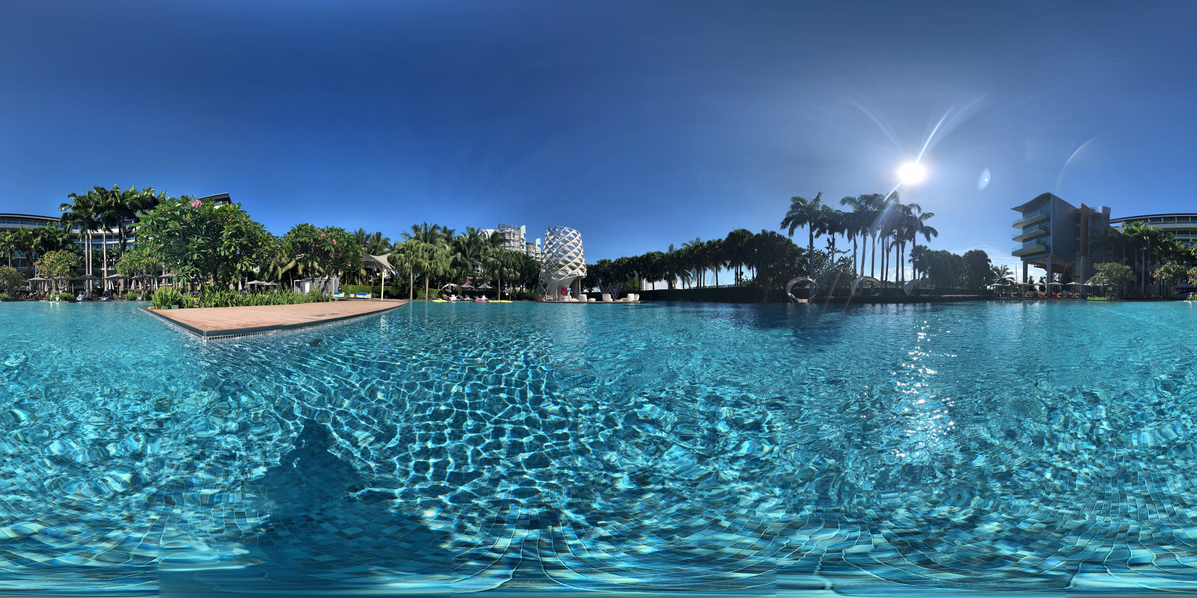 Resort Pool Under Sunny Skies