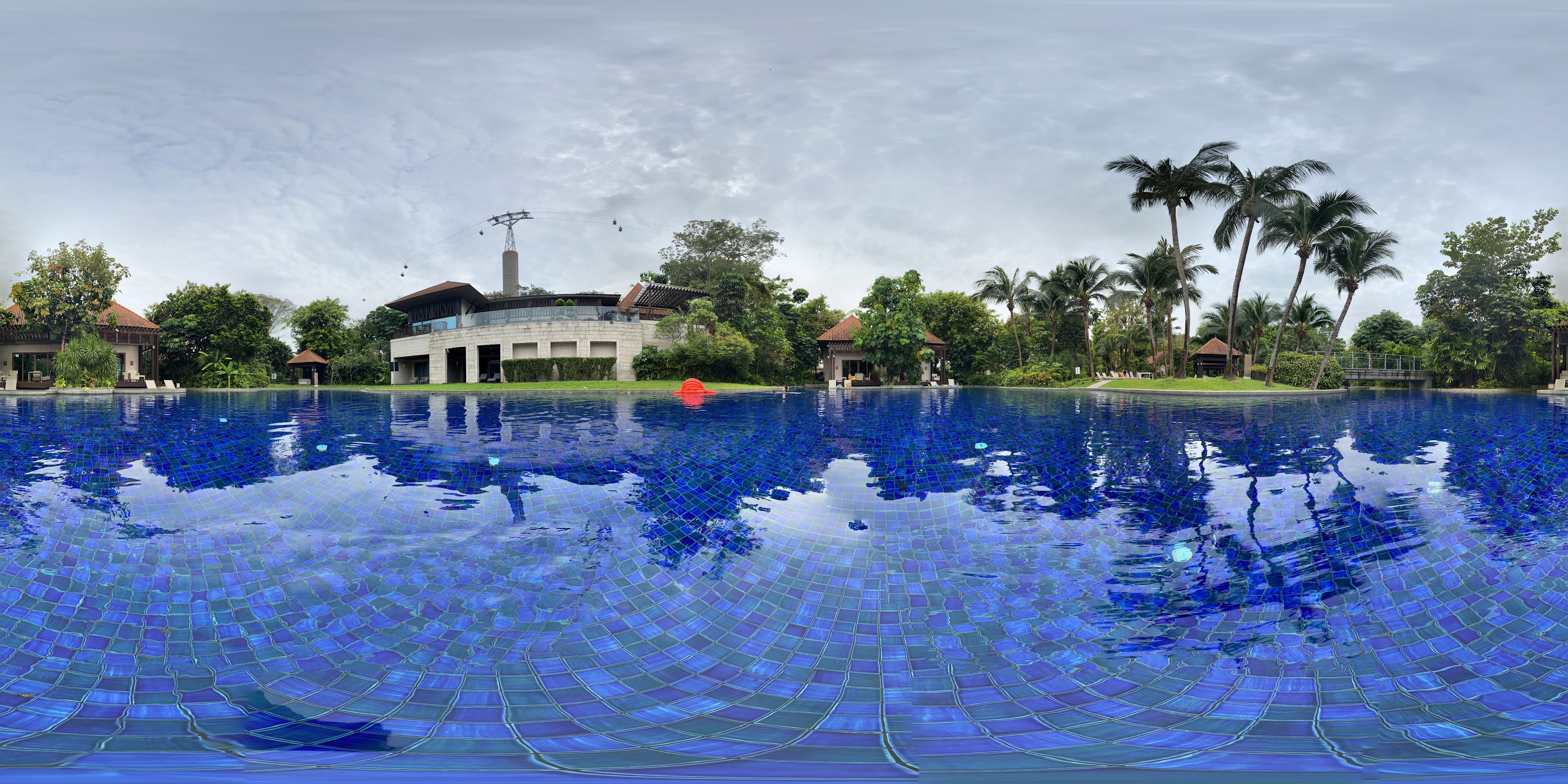 Luxurious Poolside Villa Reflection
