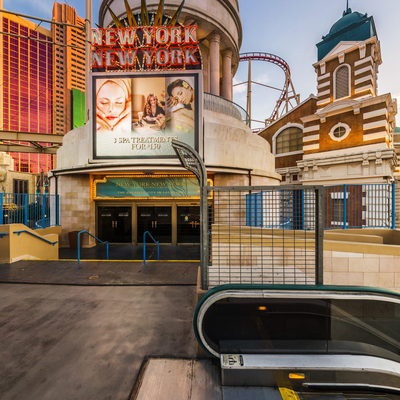Footbridge from Excalibur Hotel